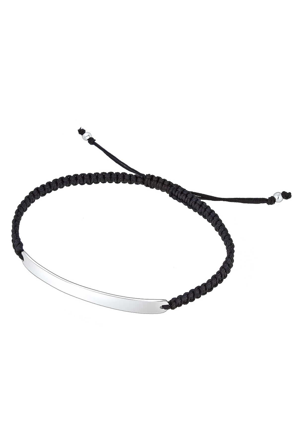 KUZZOI-Bracelet Cool Trend Geo Rechteck Knoten Nylon 925 Silber 2