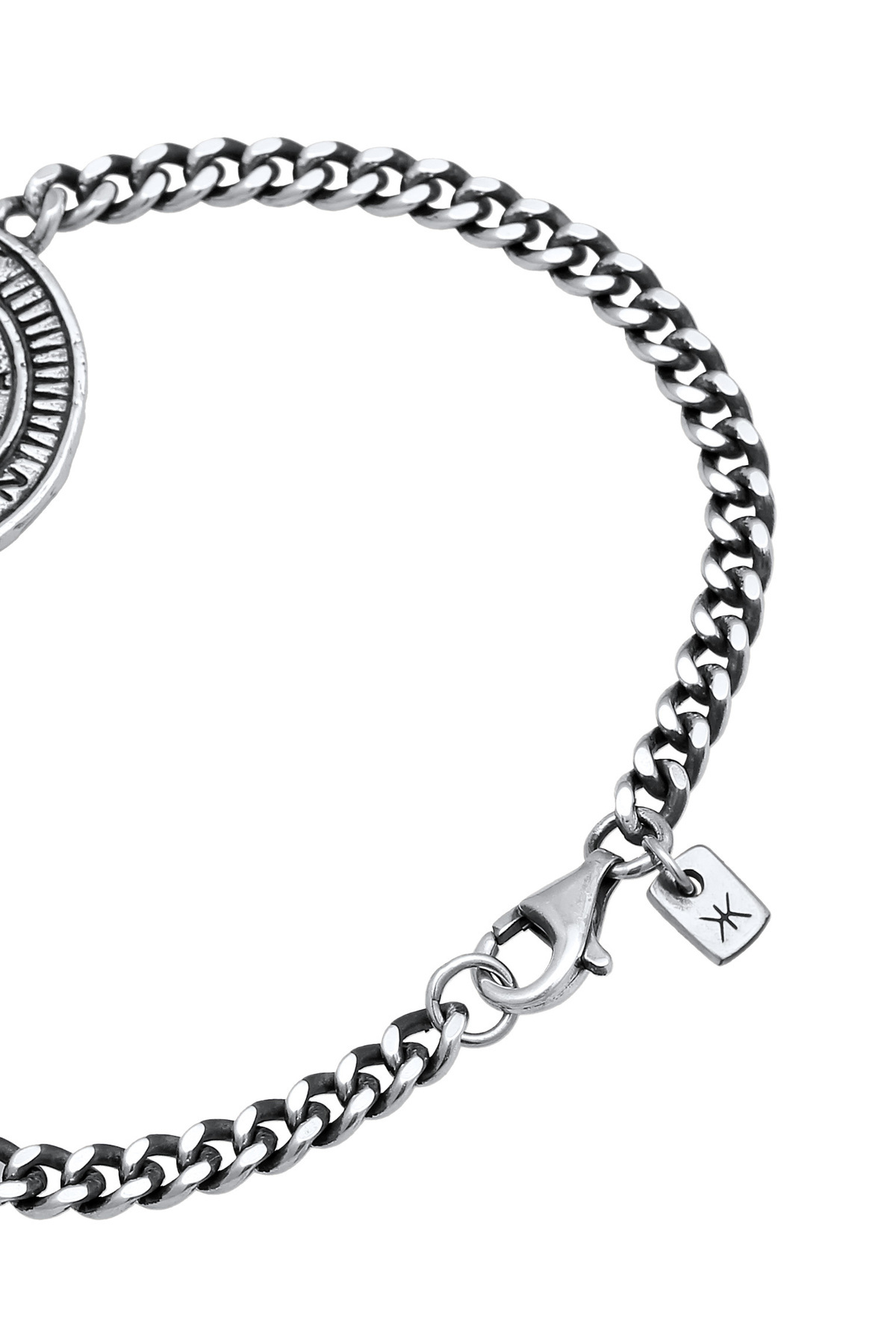KUZZOI-Armband Herren Kompass Anhänger Vintage Maritim in 925 Sterling Silber oxidiert 6