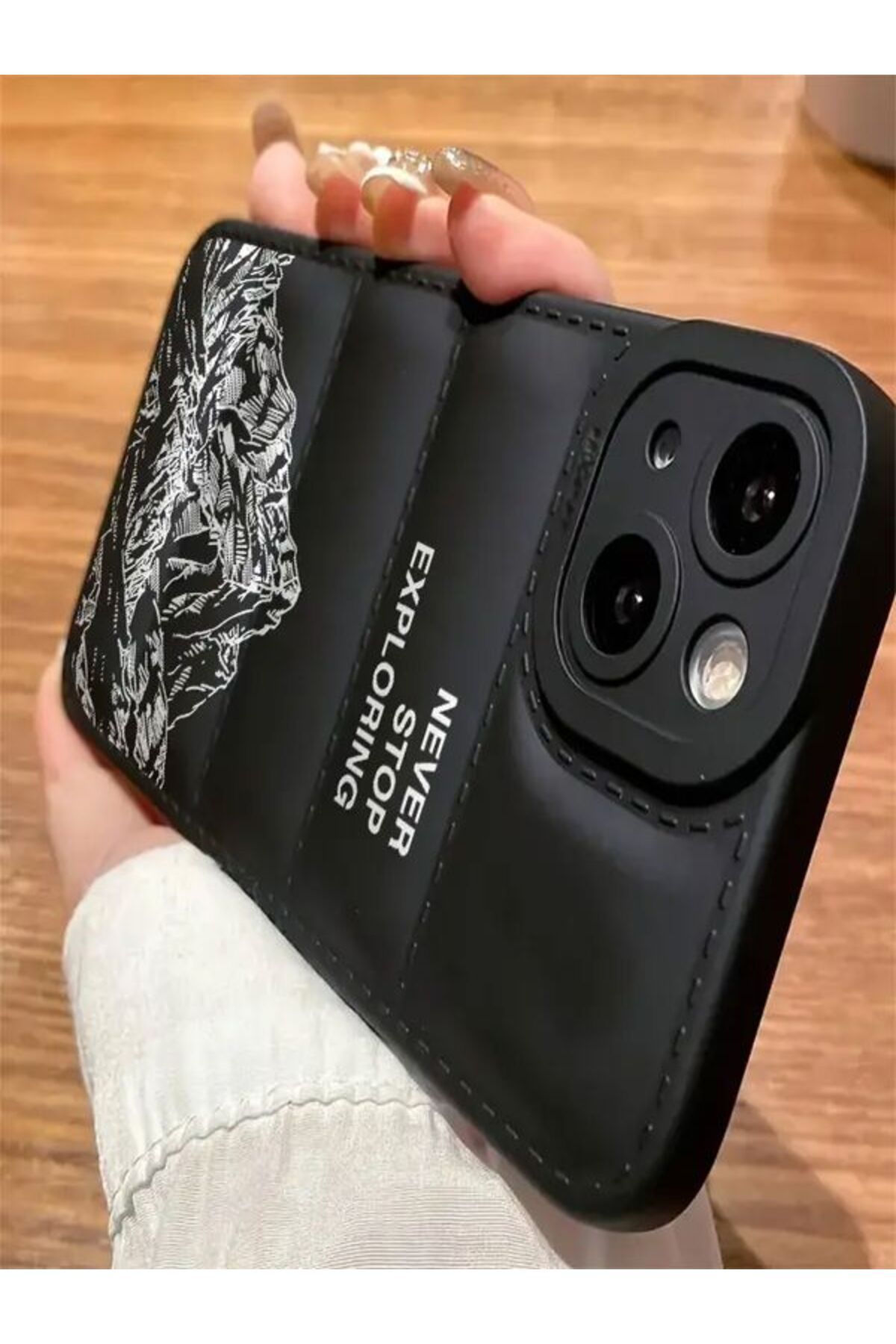lıons accessorıes İphone 13 Uyumlu Asla Keşfetmeyi Bırakma Tasarım Telefon Kılıfı