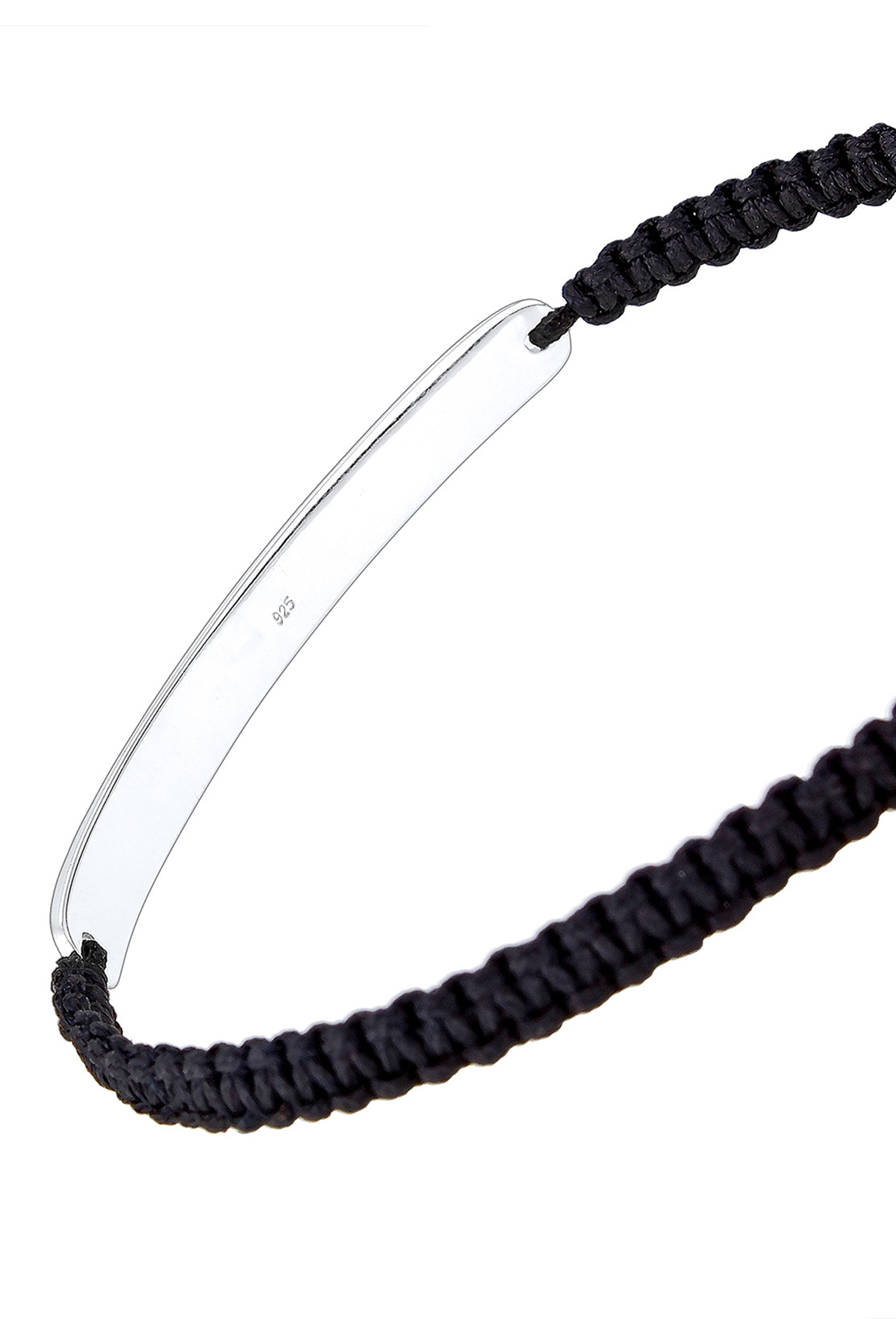 KUZZOI-Bracelet Cool Trend Geo Rechteck Knoten Nylon 925 Silber 3