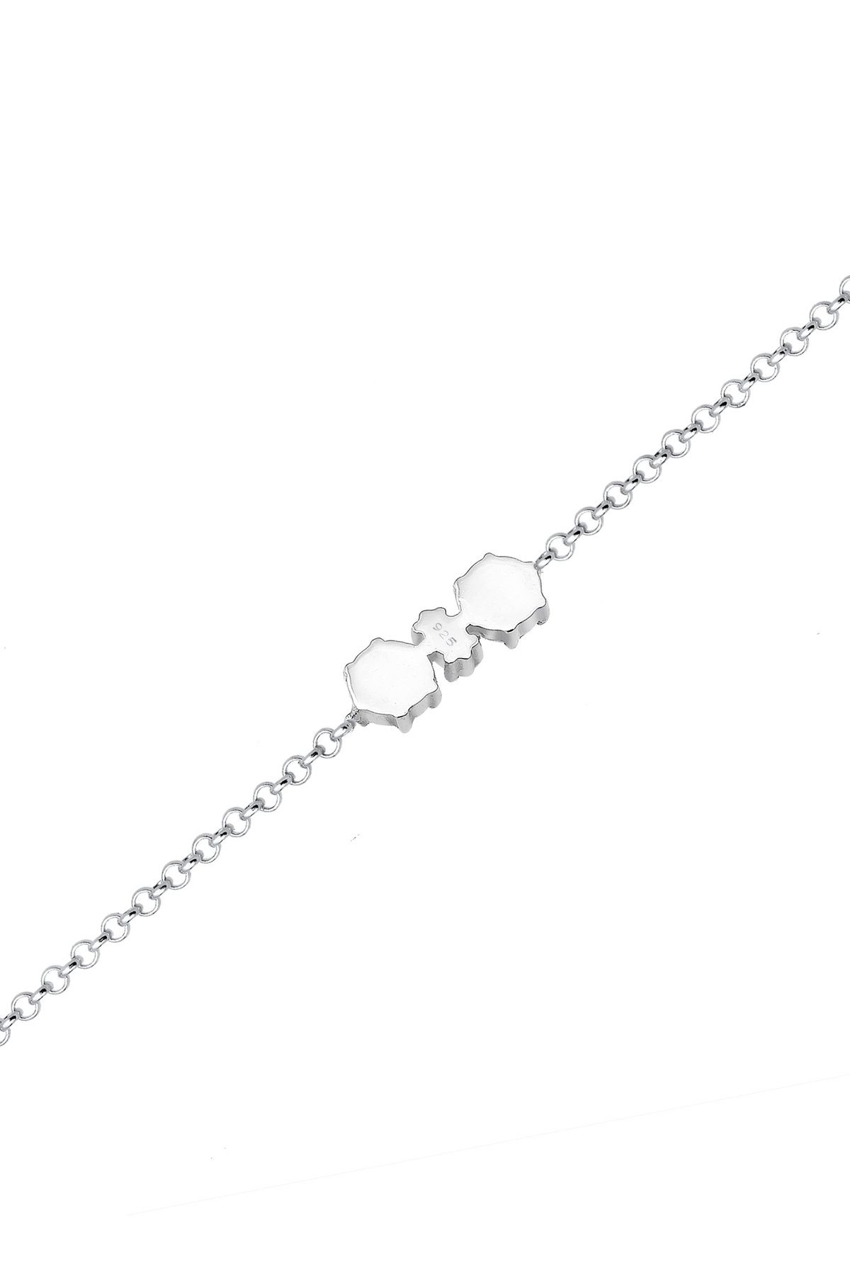 ELLI-Bracelet Armband Armkettchen Synthetischer Opal Trend 925 Silber 3