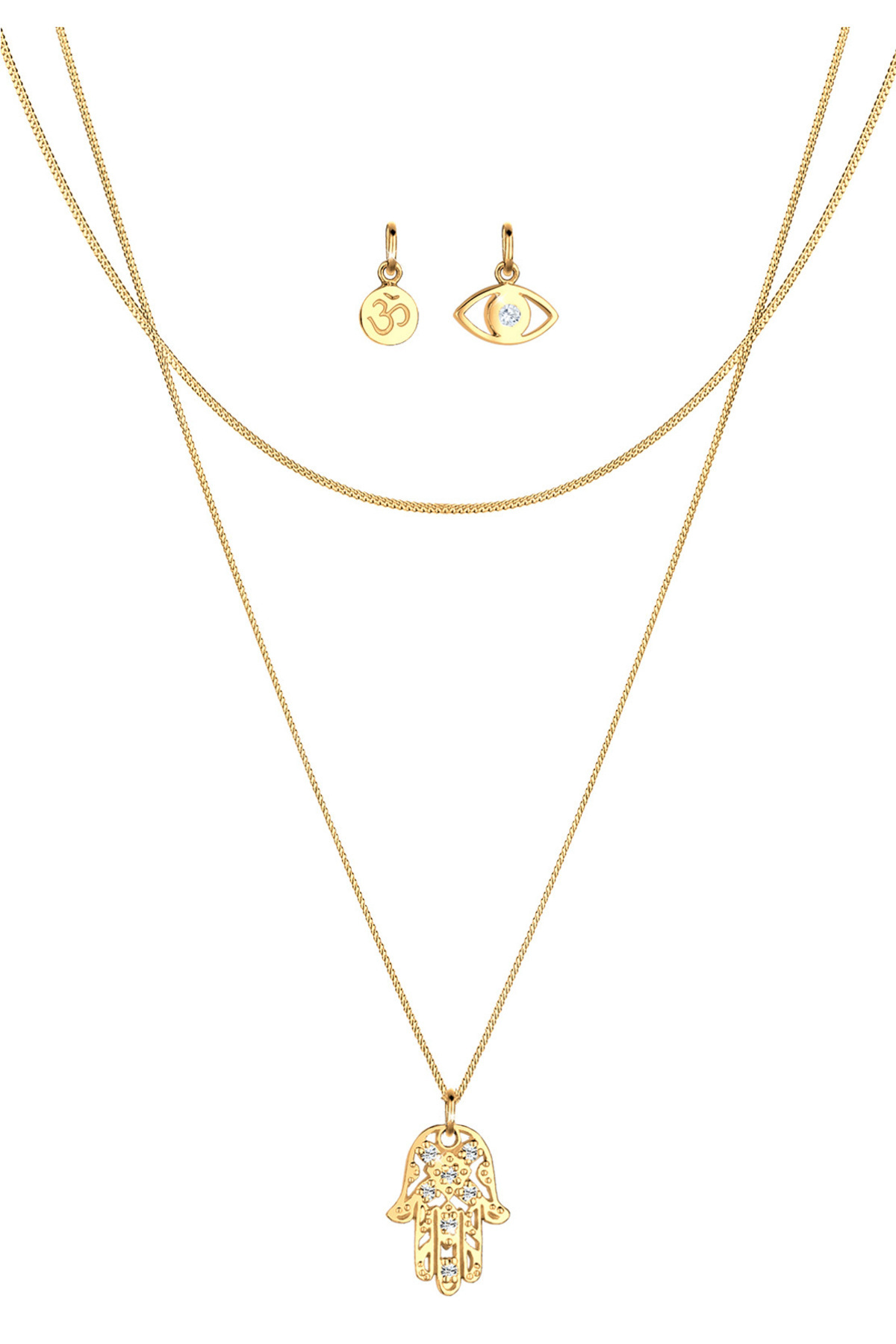 ELLI-Halskette Damen orientalischer Anhänger Elegant in 925 Sterling Silber vergoldet 1