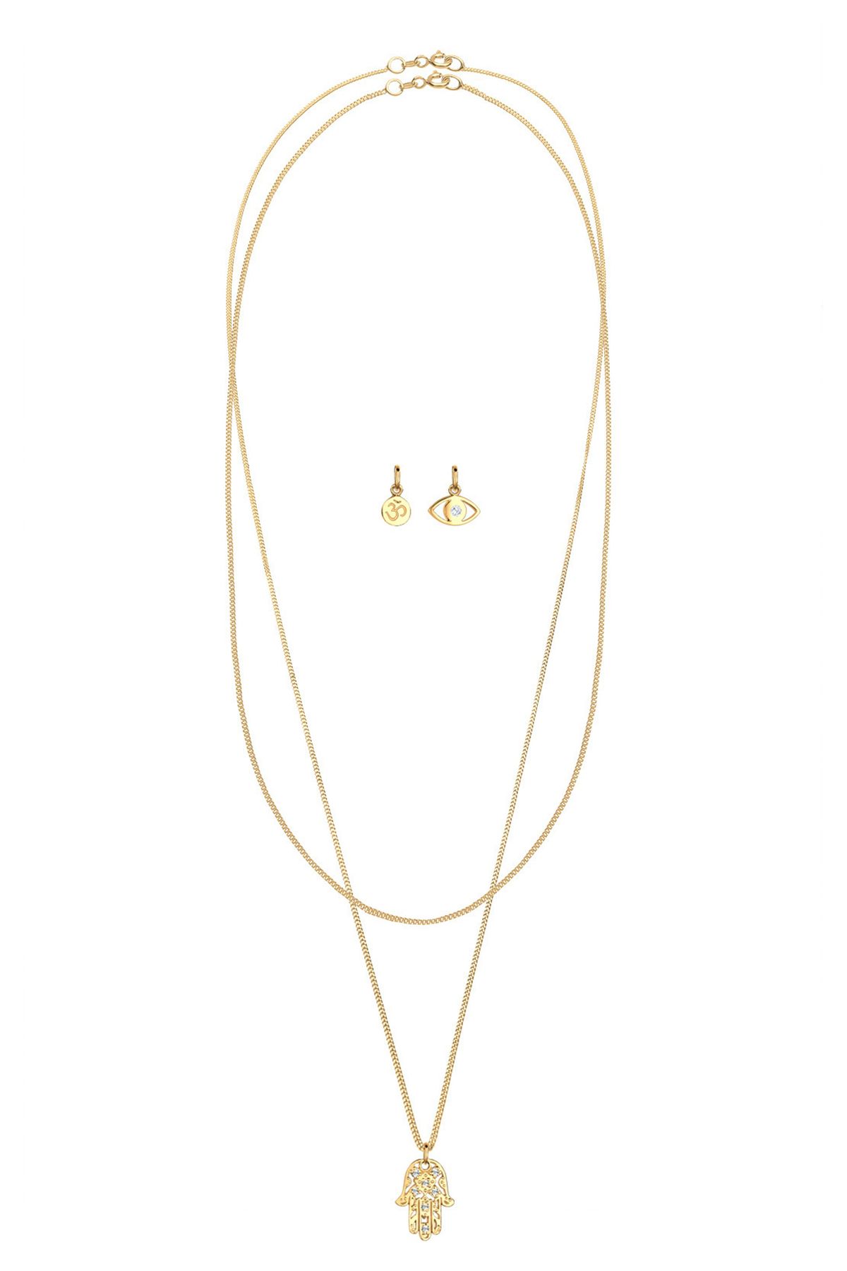 ELLI-Halskette Damen orientalischer Anhänger Elegant in 925 Sterling Silber vergoldet 3