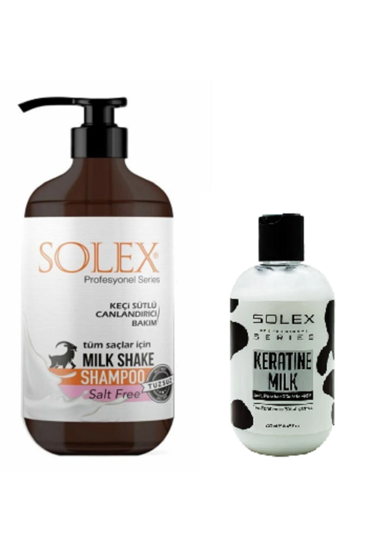Solex Tuzsuz Professıonal Serıes Milk Shake-Keçi Sütlü Şampuan 1.000 ml+ Saç Besleyici Keratin Sütü 250ML