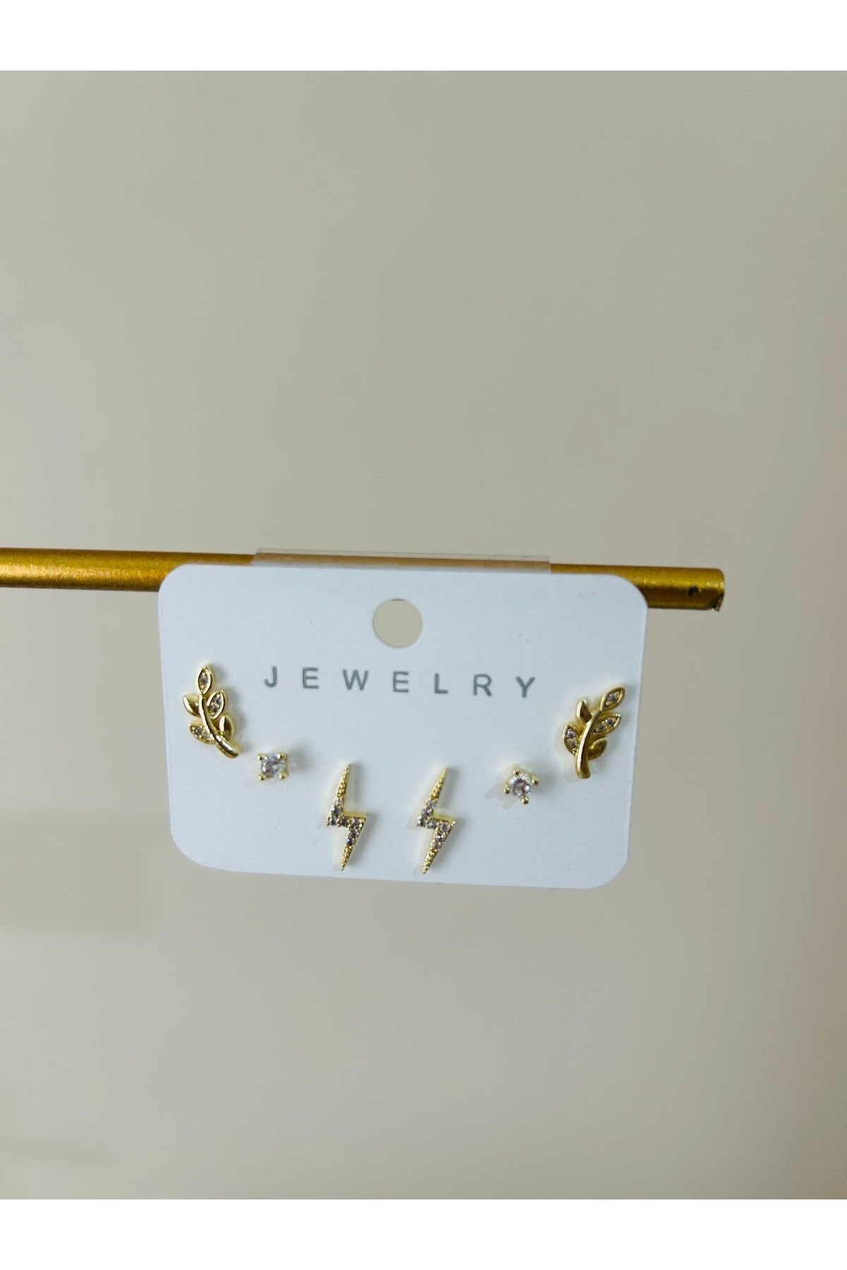 JEWELRY 6 lı Zirkon Taşlı Küpe Seti