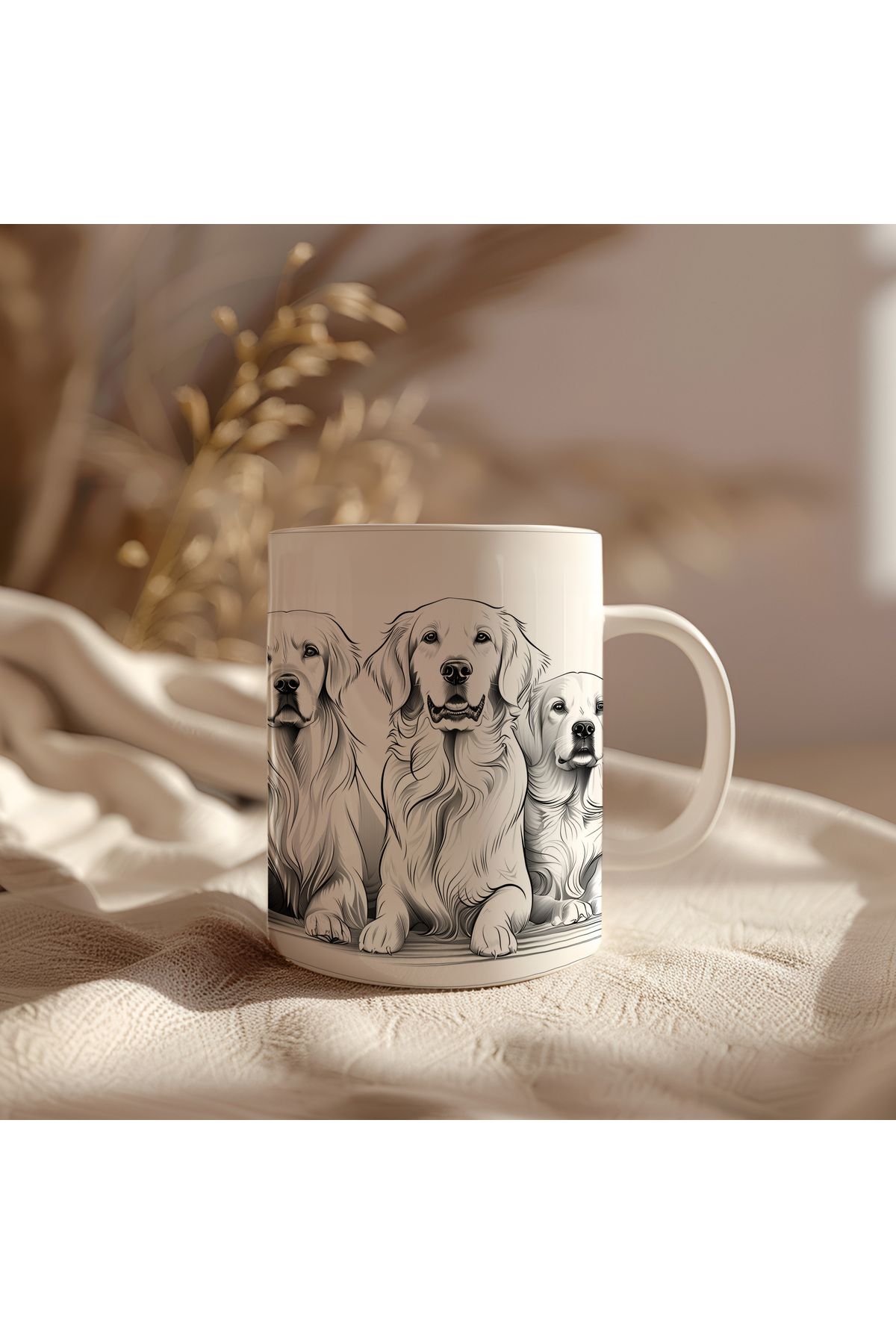 waspandhornet Golden Retriever Köpek Temalı Seramik Kupa