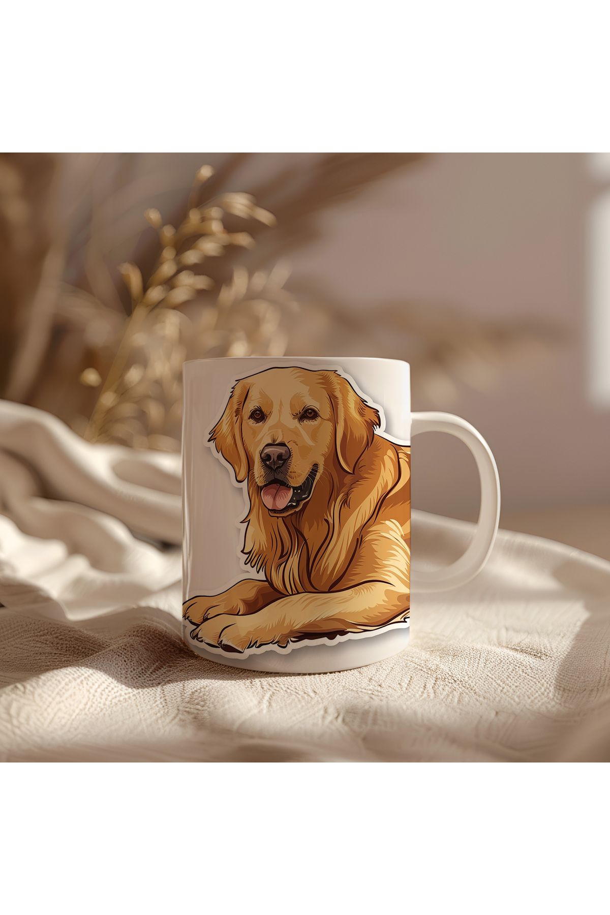 waspandhornet Golden Retriever Temalı Kupa Bardak