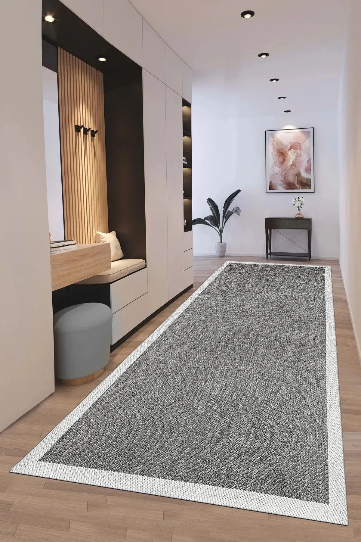 evser halı Sisal Bordürlü Jut Hasır Kaymaz Taban Salon Oturma Mutfak Koridor Halısı