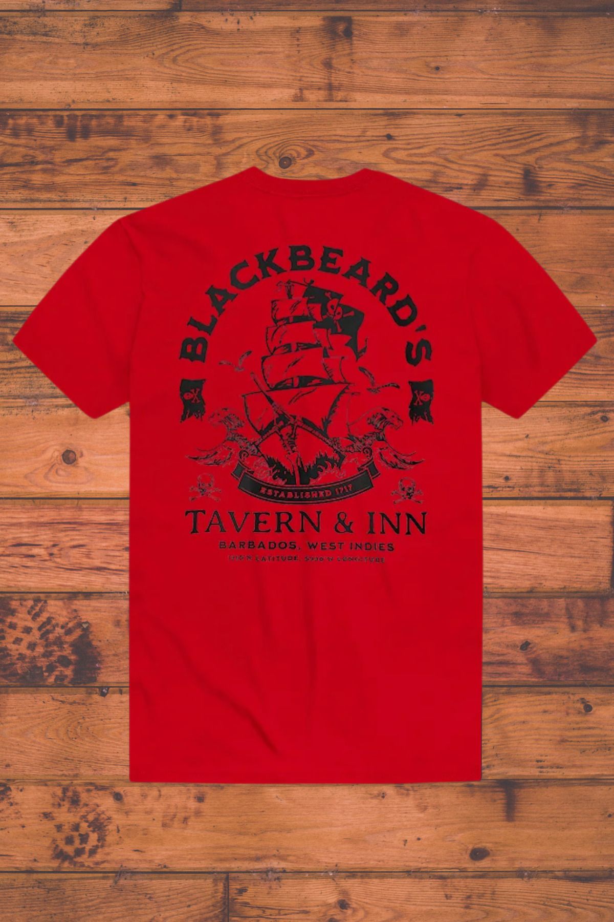 DESCARTES Blackbeard's Tavern Baskılı Oversize T-shirt