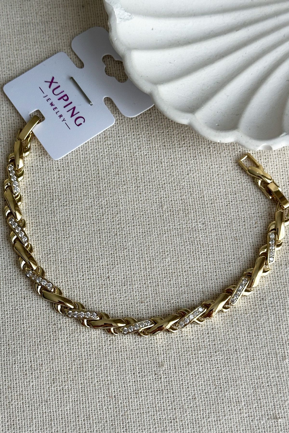 Modacaprea Xuping 14K 17+2cm Taşlı Sonsuzluk Kadın Bileklik Kadın Karamaz Bileklik Sonsuzluk Bileklik
