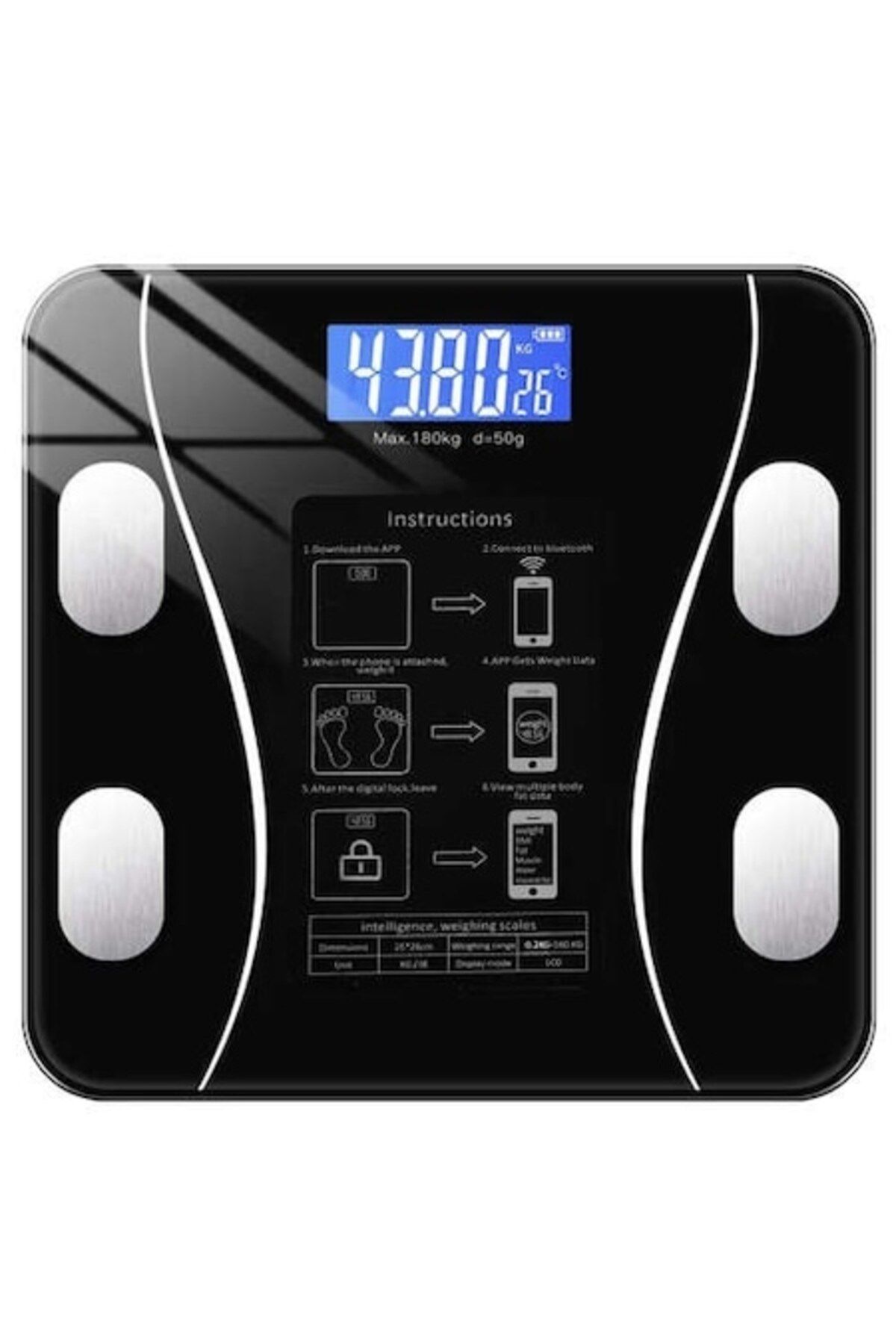 varioshop-Smart Electronic Bathroom Scale With Smart App, Digital Display 1