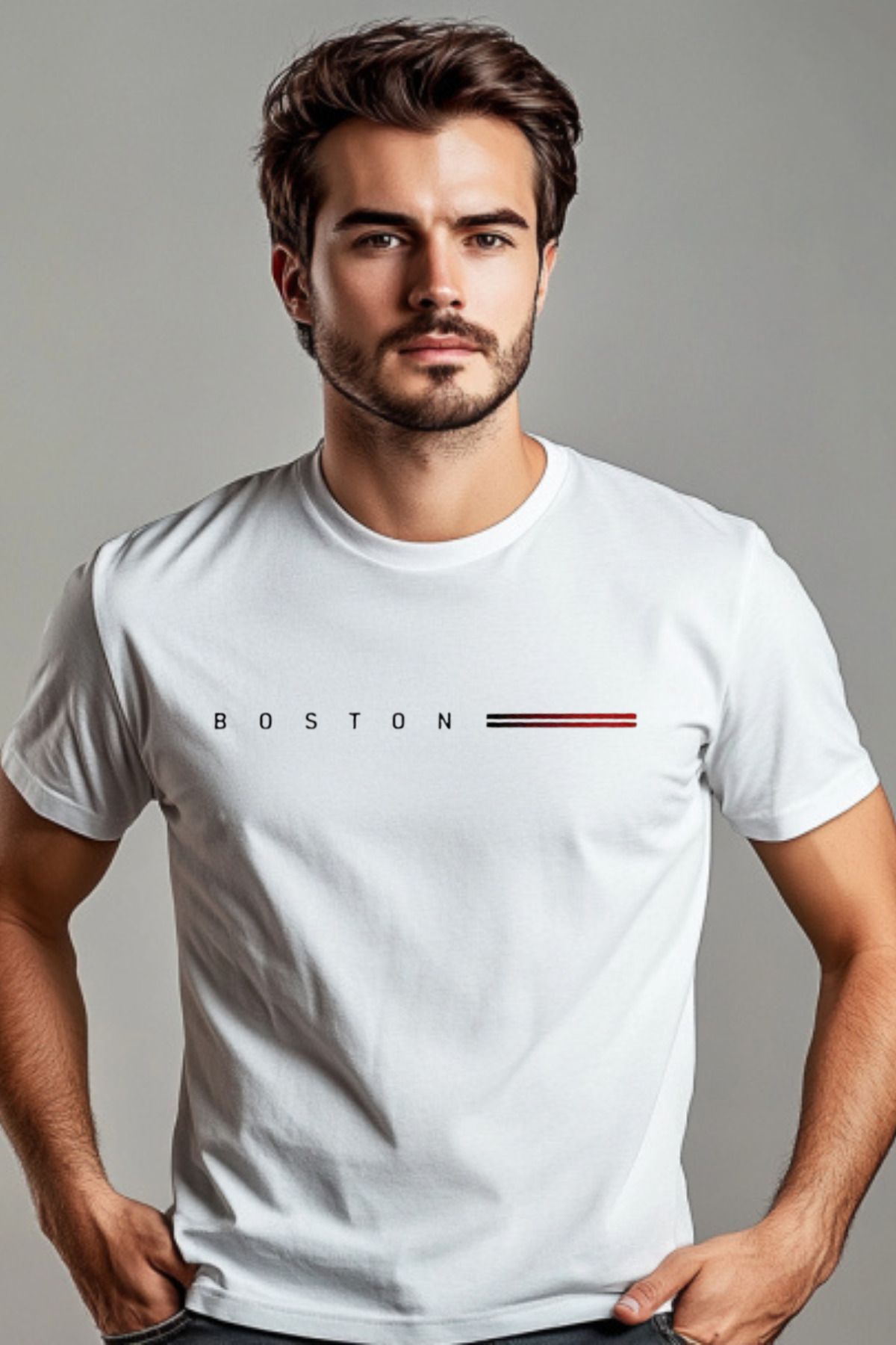DESCARTES BOSTON Baskılı Oversize T-shirt