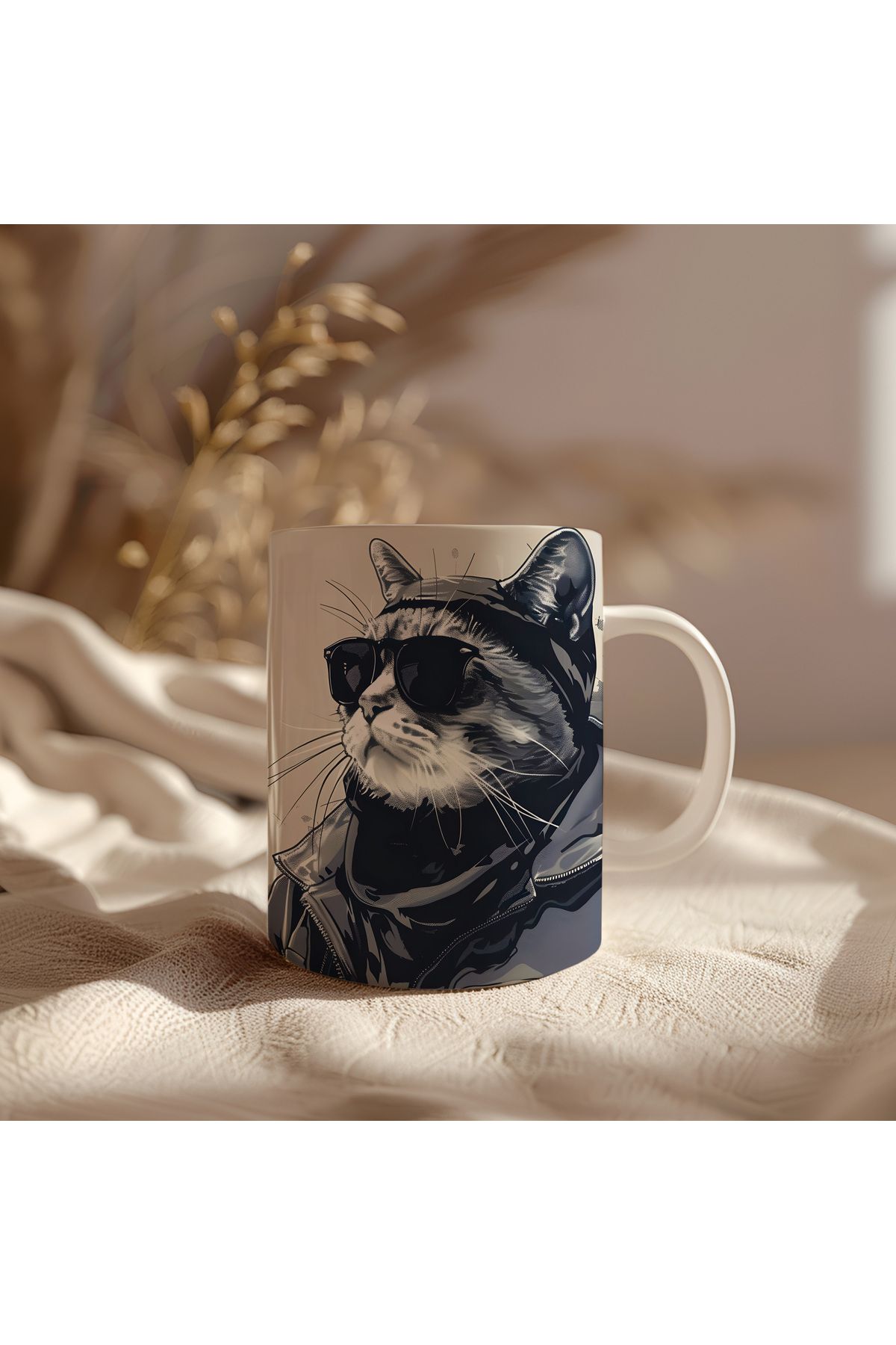 waspandhornet Havalı Kedi Tasarım Kupa