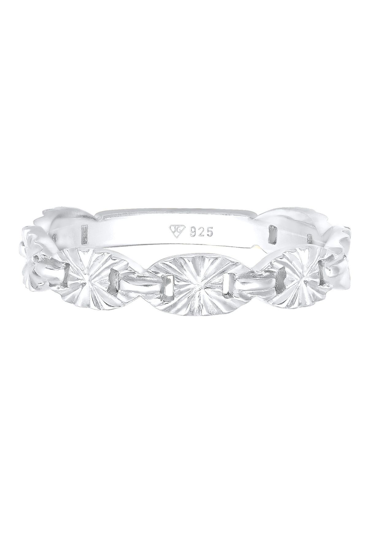 ELLI-Ring Damen Bandring Plättchen Stern Look Elegant Trend Blogger in 925 Sterling Silber 2