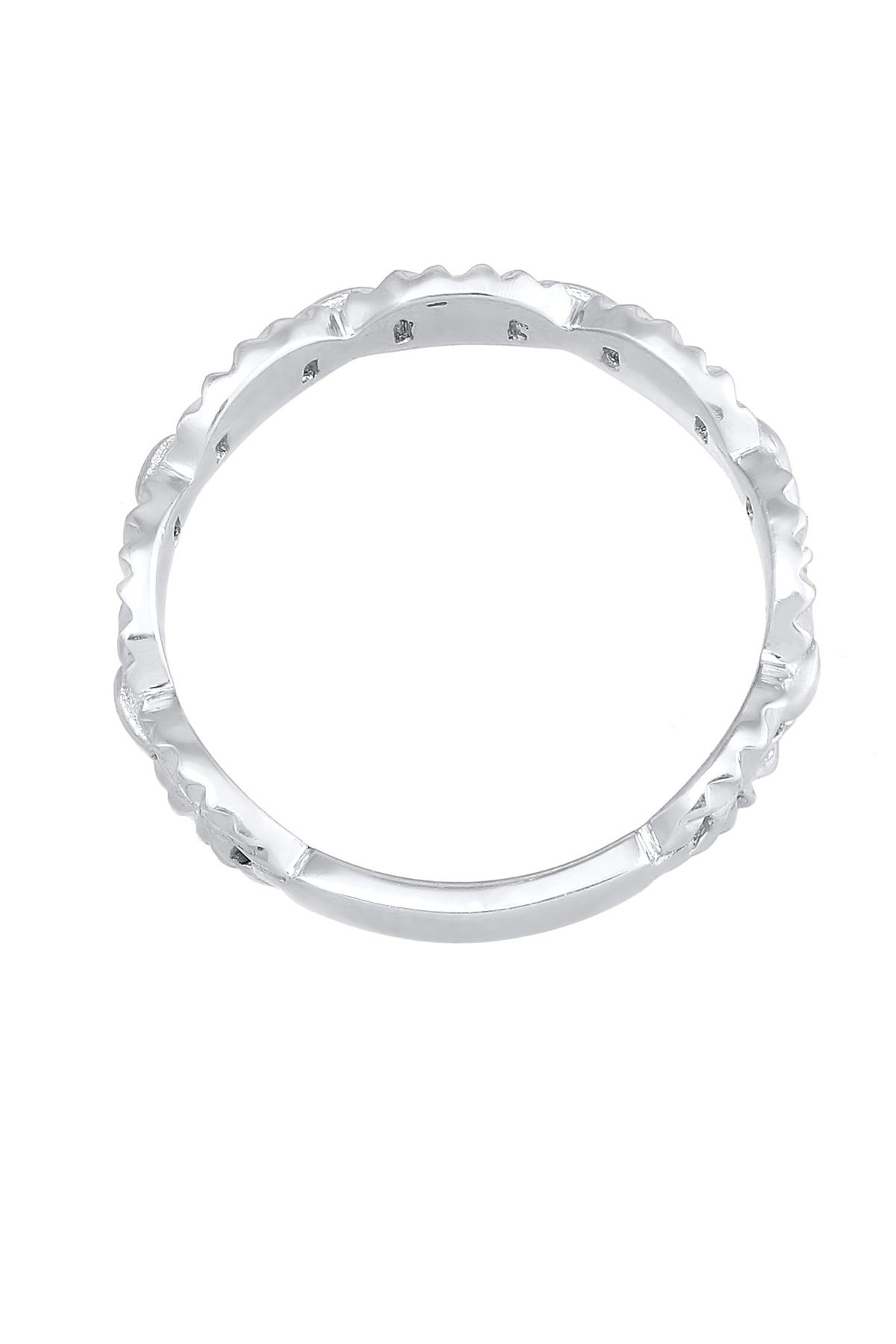 ELLI-Ring Damen Bandring Plättchen Stern Look Elegant Trend Blogger in 925 Sterling Silber 3
