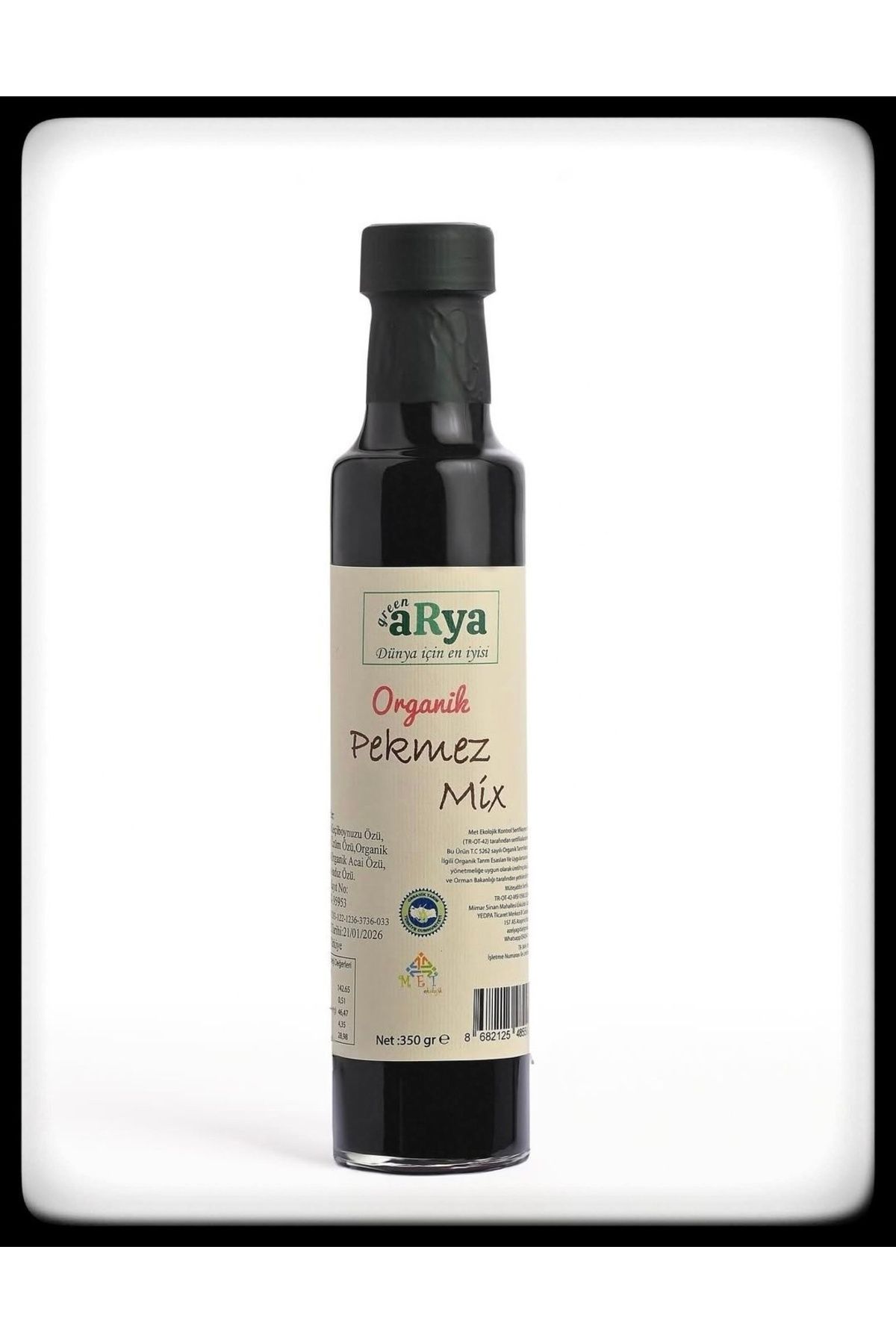 DİKMENOĞLU BALIM PESTİL KÖME Green Arya Organik Pekmez Mix 350 Gr.