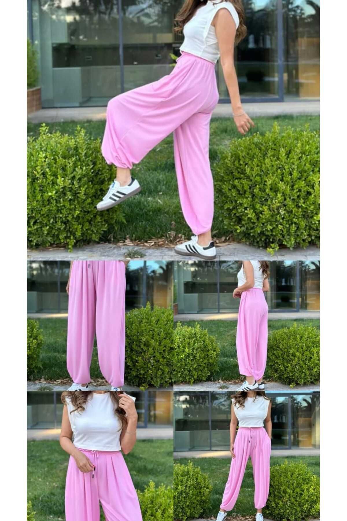 Lavanta Giyim YUMUŞAK DOKU BELİ LASTİKLİ ŞALVAR PANTOLON