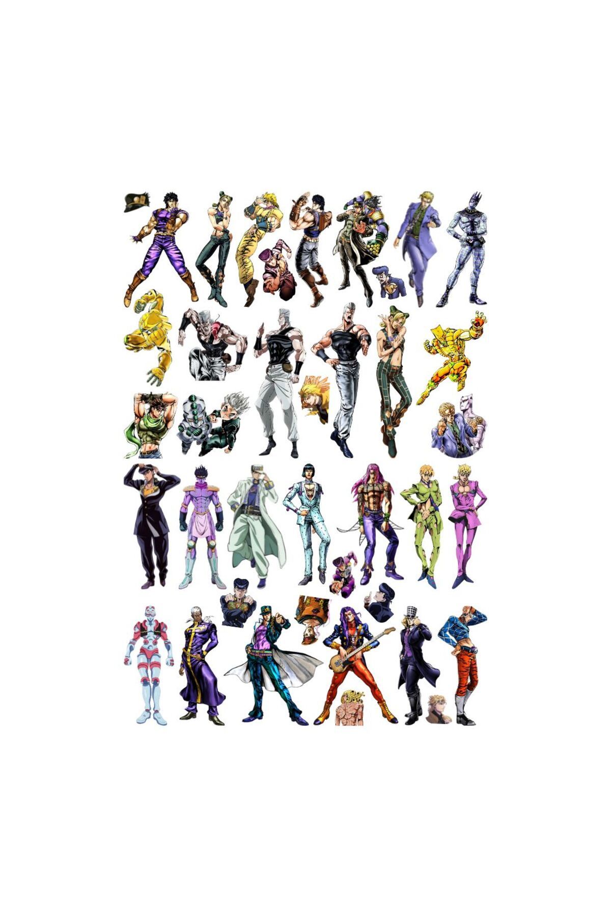 Ororabutik 39 Adet Jojo's Bizzare Adventure Sticker Seti - Etiket Seti Sketchbook