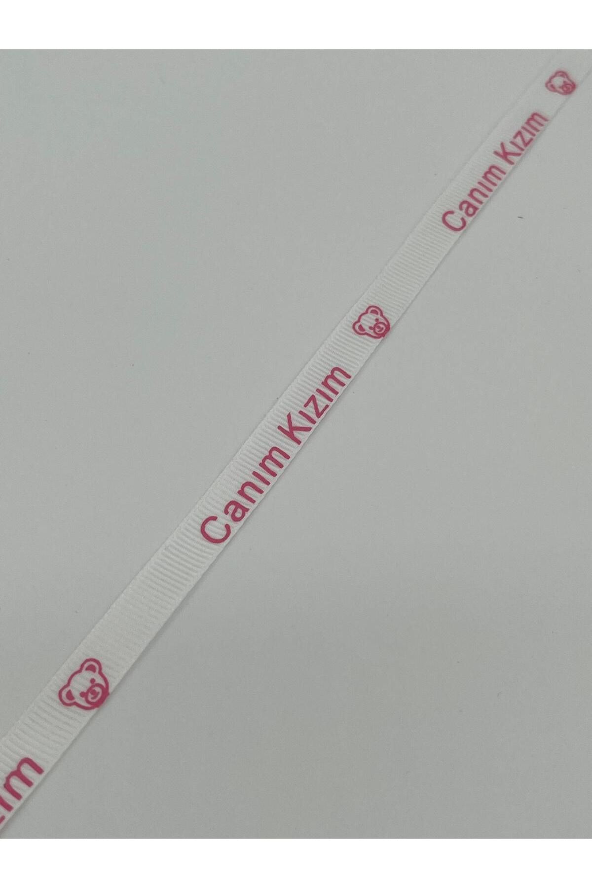 EvremStore Canım Kızım Baskılı Süsleme Kurdelesi Tek Taraflı 1 cm 10 Metre