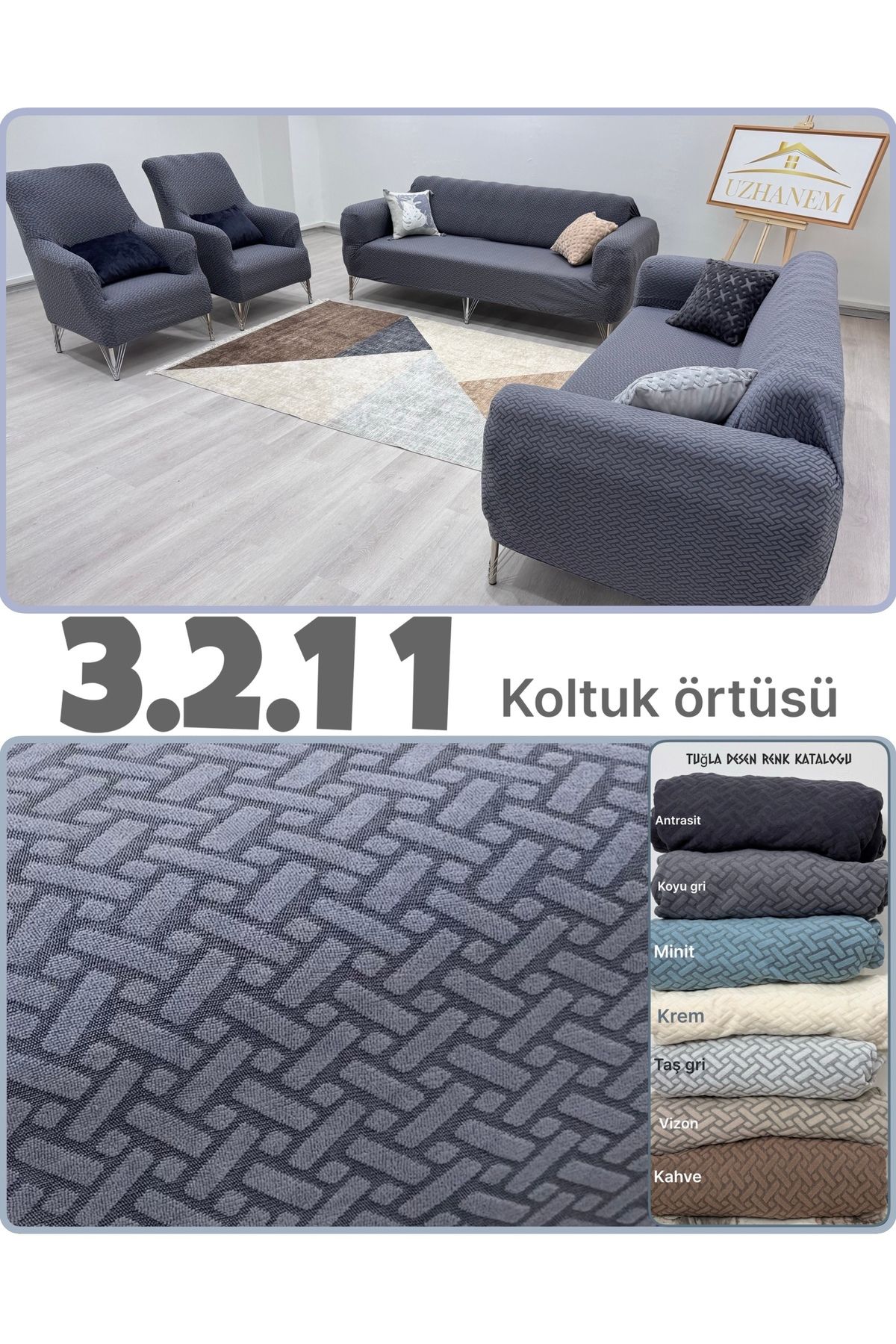 uzhanem Set De Huse Și Huse Pentru Scaune Textile Pentru Casă - 3.2.1.1 - One Size