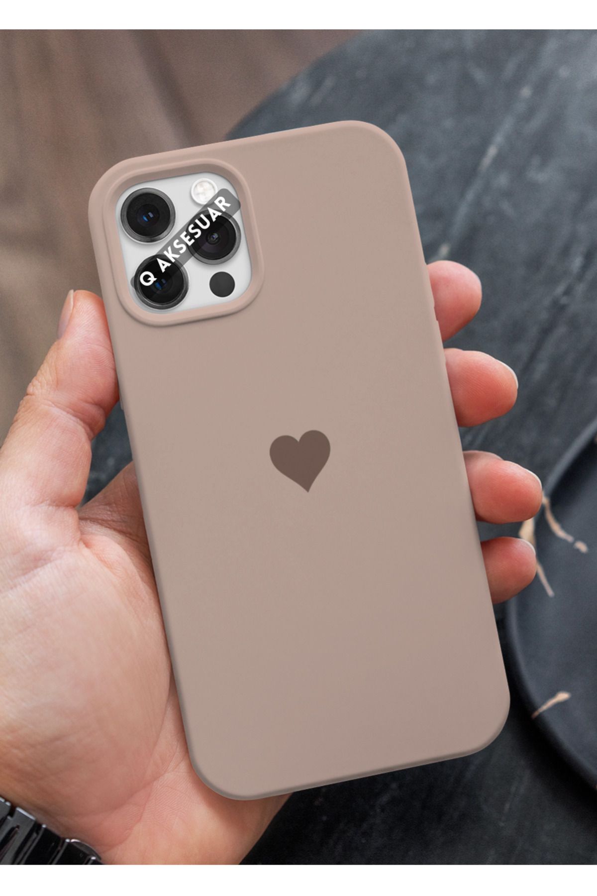 Q Aksesuar İphone 7 Uyumlu Mini Kalp Serisi Basic Premium Telefon Kılıfı
