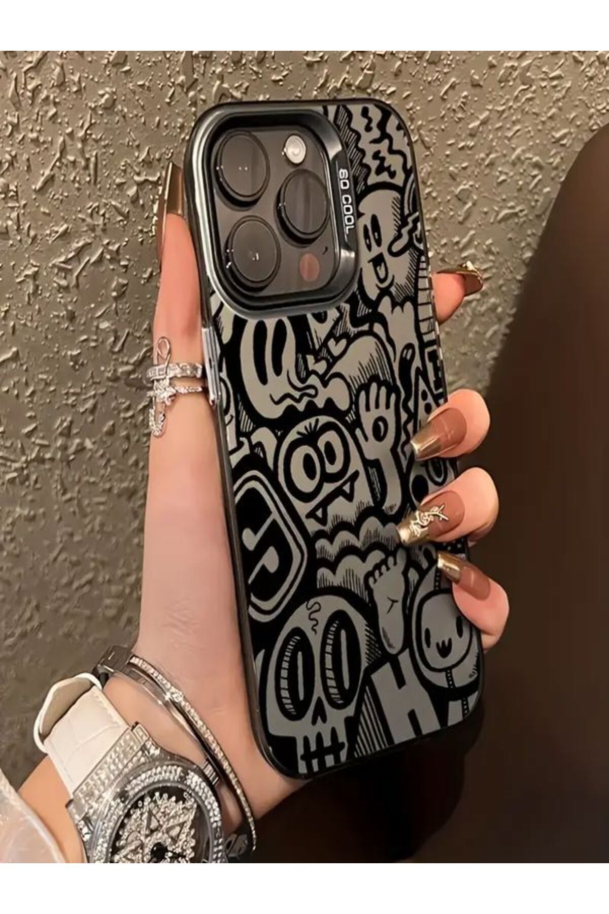lıons accessorıes İphone 13 Pro Max Uyumlu Desenli Şok Emici Telefon Kılıf