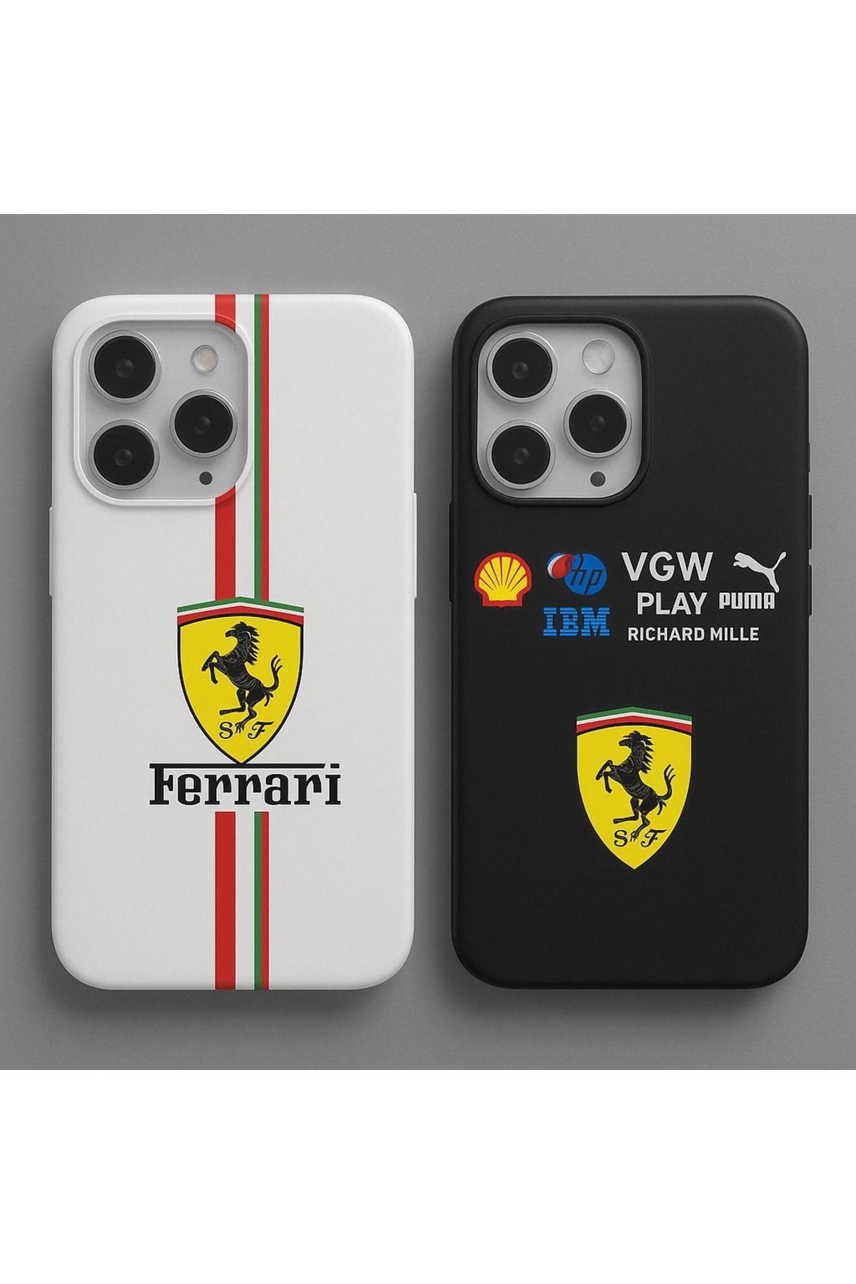 Hasdem Case iPhone 16 Plus Uyumlu F-1 Baskılı Lansman İçi Kadife Kılıf