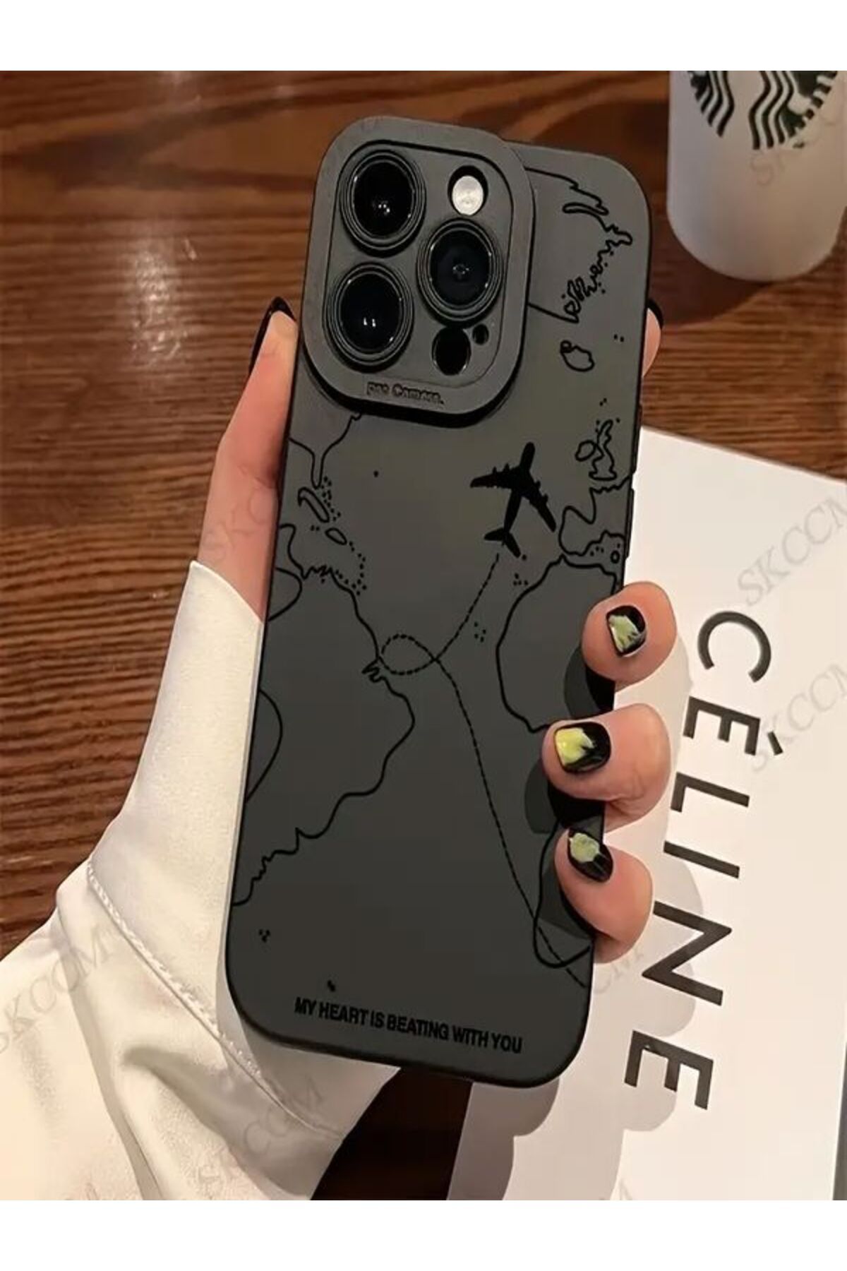 lıons accessorıes İphone 15 Pro Max Uyumlu Kabartma Uçak Desenli Tpu Kılıf