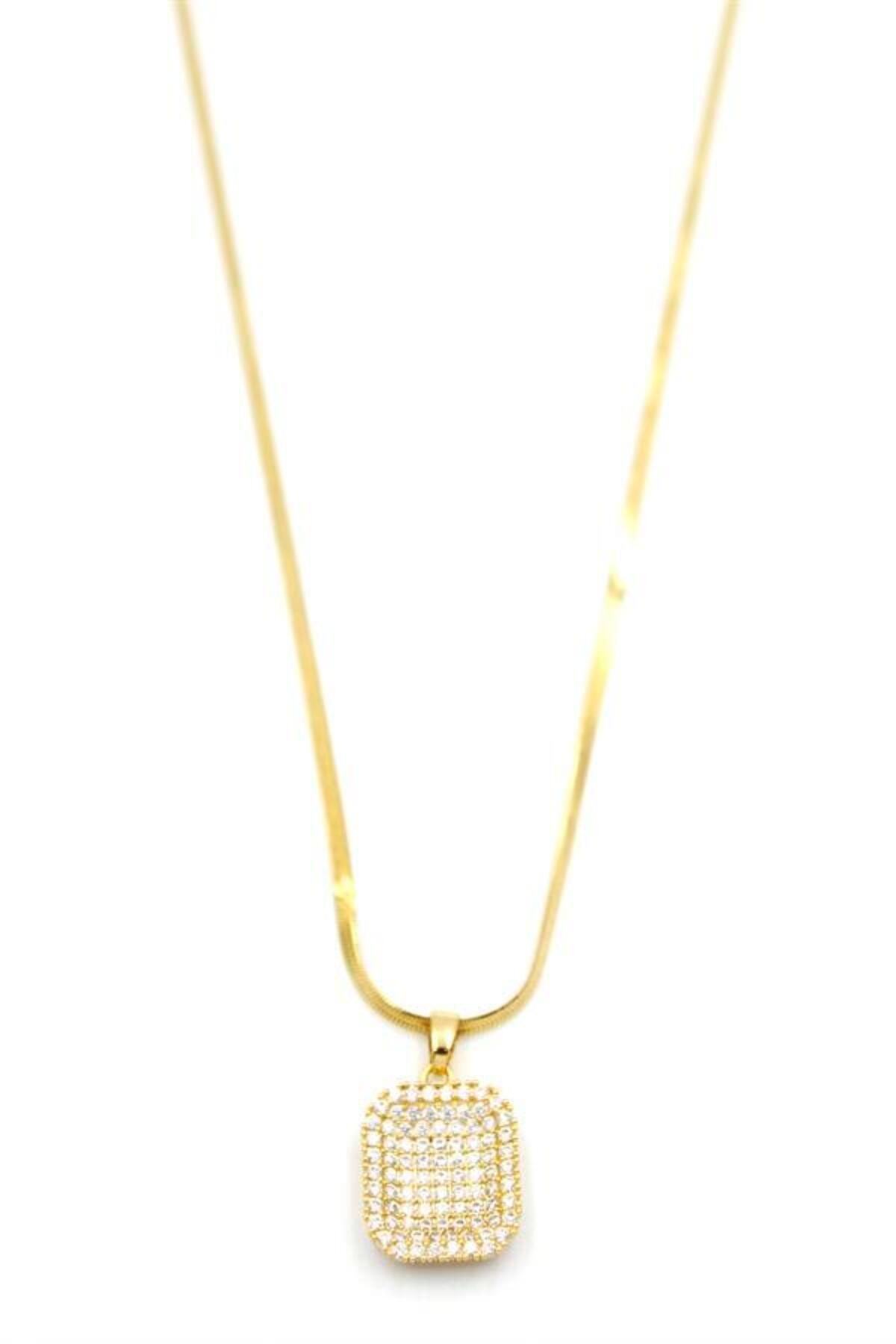 MR RZN STORE Taşlı Kolye - Altın