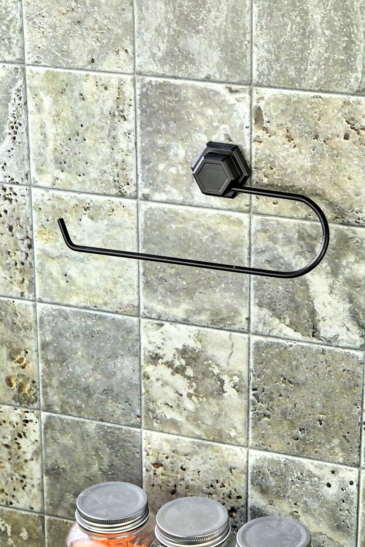 Carat Home Yapışkanlı Rulo Kağıt Havluluk Peçetelik Banyo Askısı Tutucu Metal Wc Kağıtlık