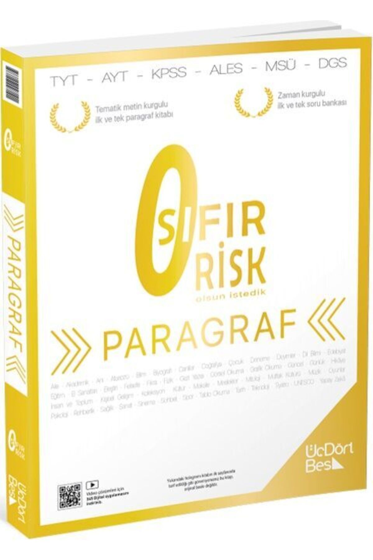 Üç Dört Beş Yayıncılık ÜçDörtBeş Yayınları Paragraf Sıfır Risk