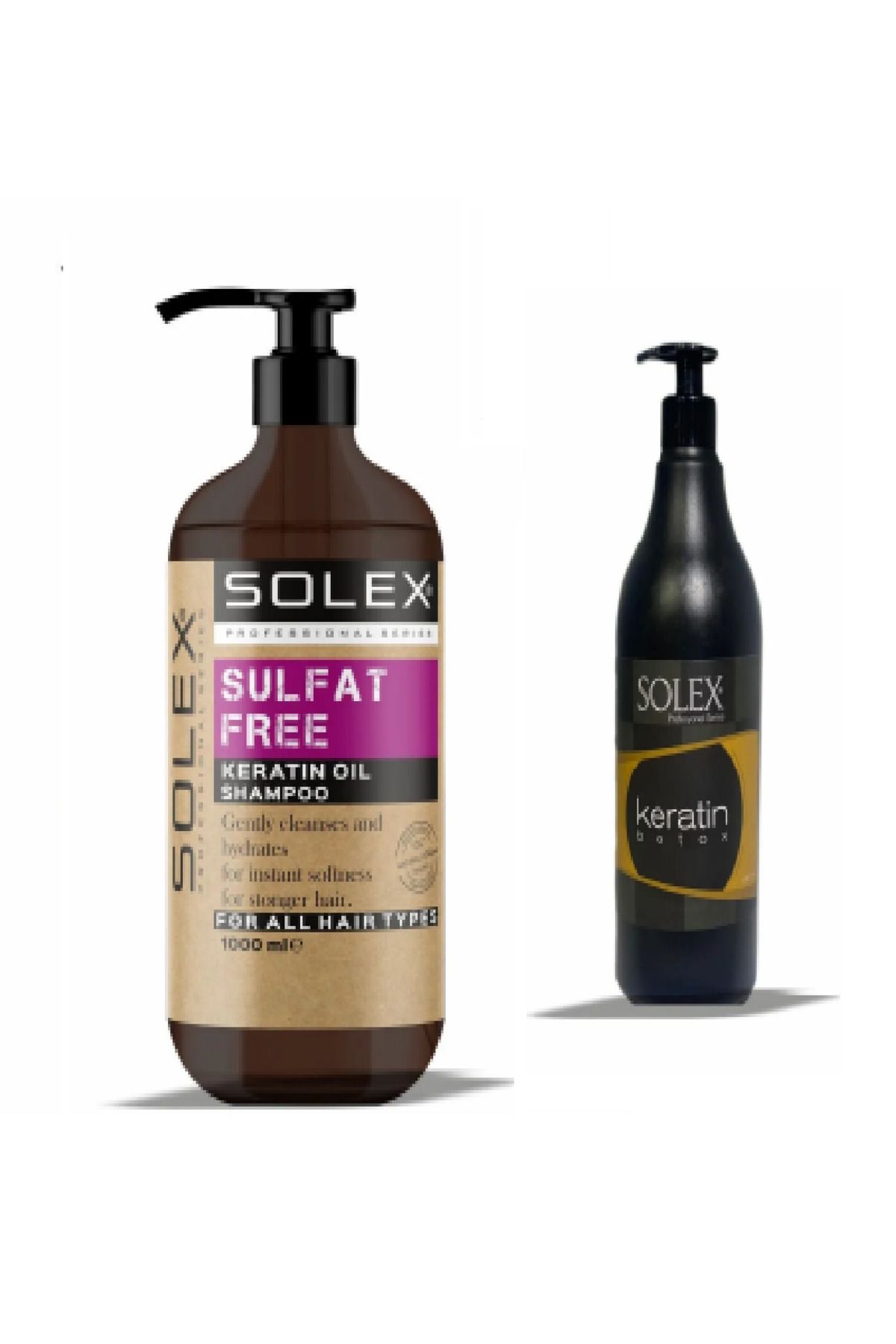 Solex Sülfatsız Professıonal Serıes Keratin Özlü Şampuan 1.000 Ml+ Kokusuz Dumansız Botox Keratin 1000 ml
