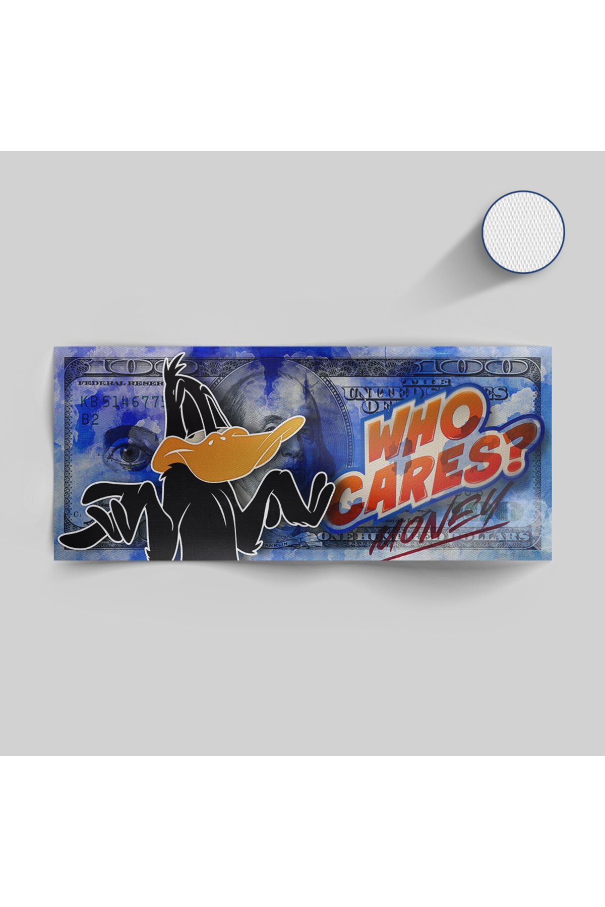 Yzc Store Who Cares Money | Dollar Kanvas Tablo | Mizah & Finans Pop Art Poster