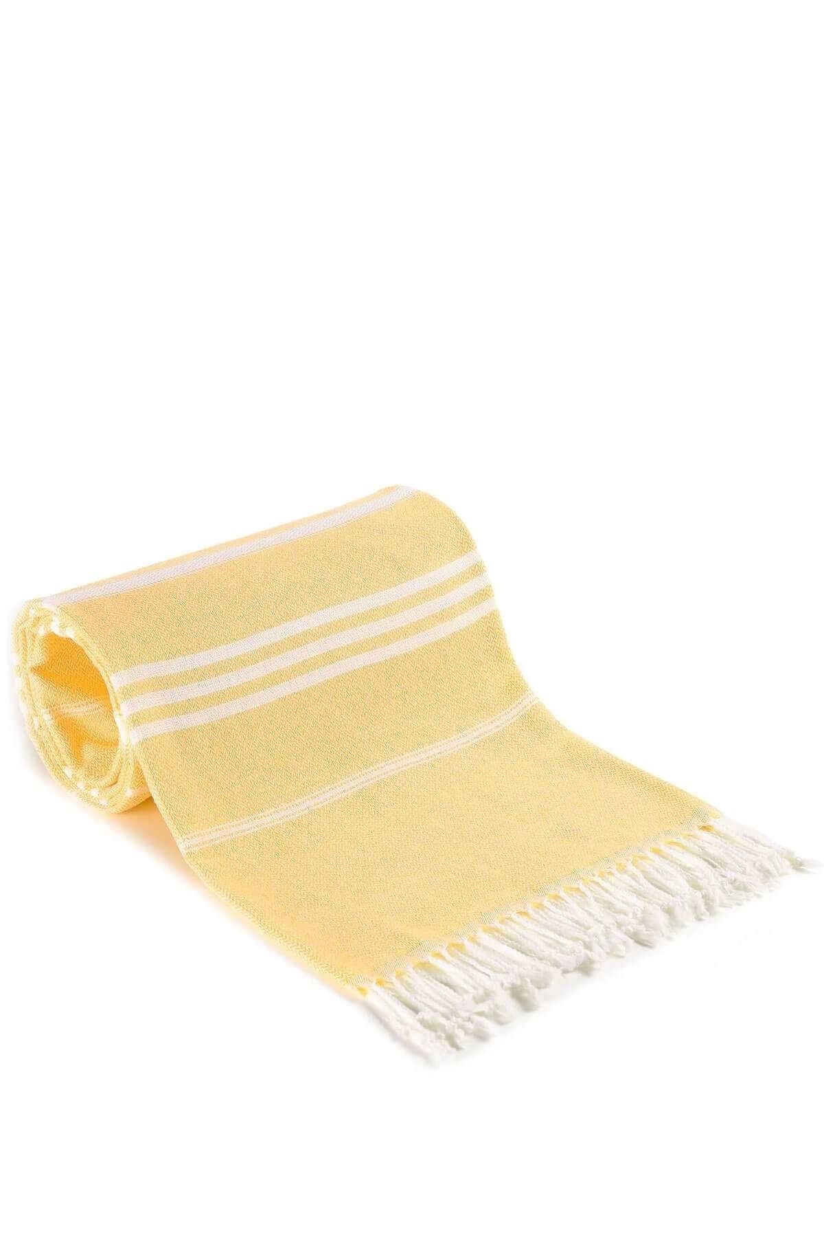 Mira Home Summer Wind Soft %100 Pamuk Peştemal 100x180 cm Sarı