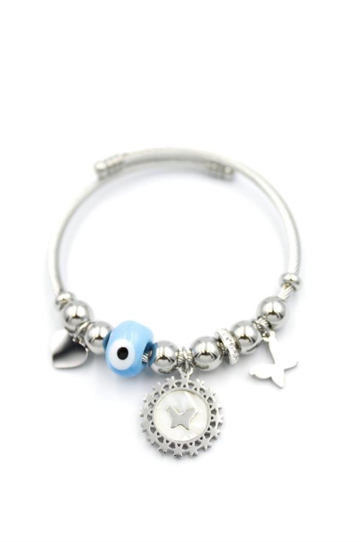 MR RZN STORE Kelebek Charm Bilezik - Gümüş
