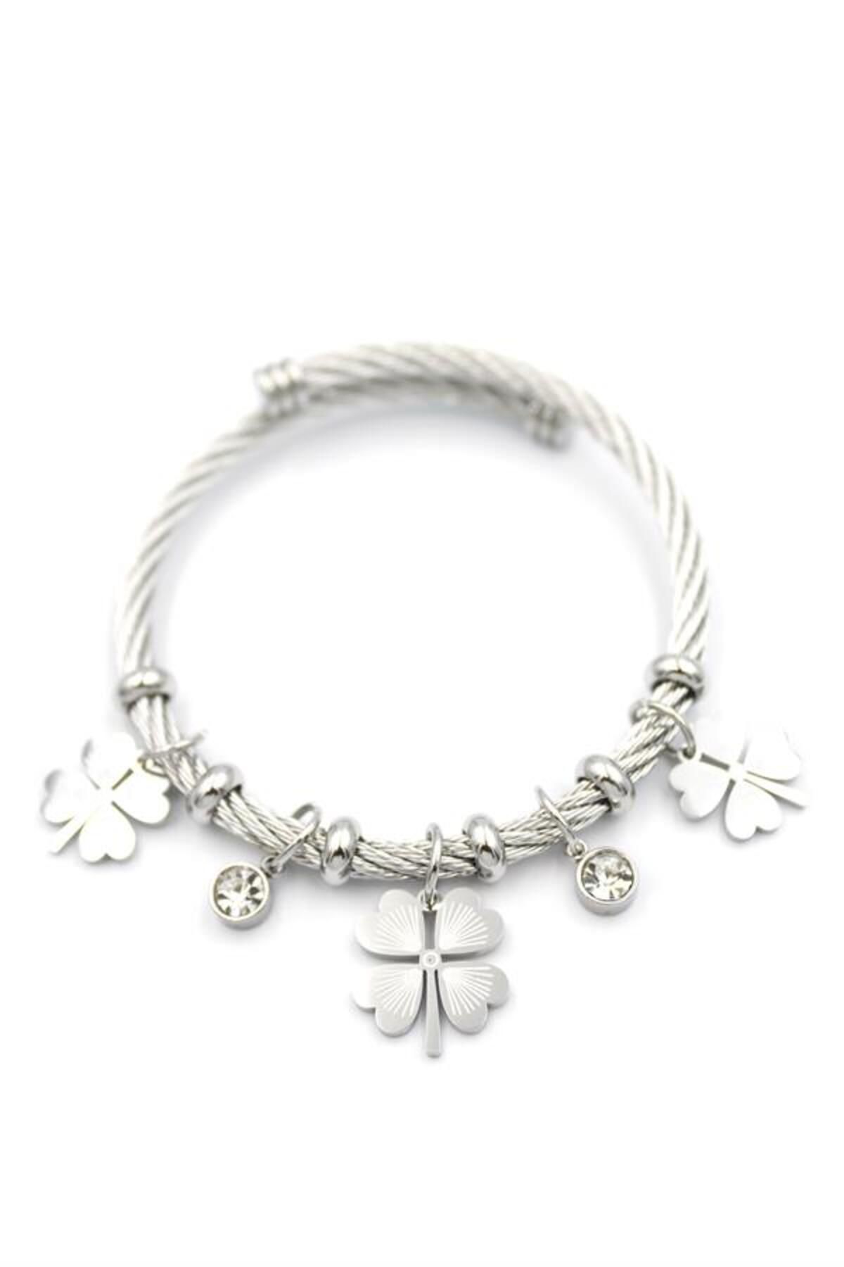 MR RZN STORE Yonca Charm Bilezik - Gümüş
