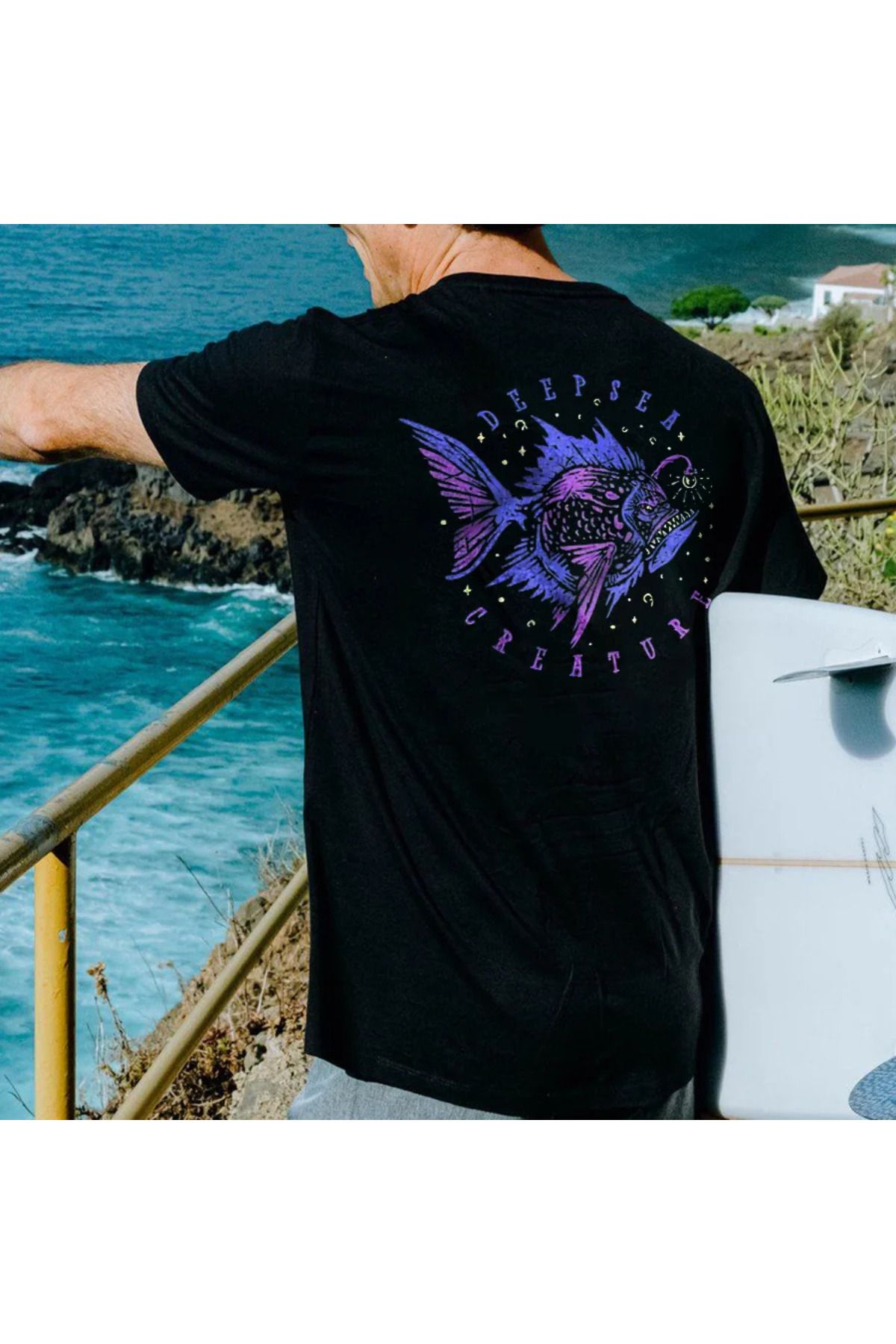 DESCARTES Deep Sea Creature Baskılı Oversize T-shirt