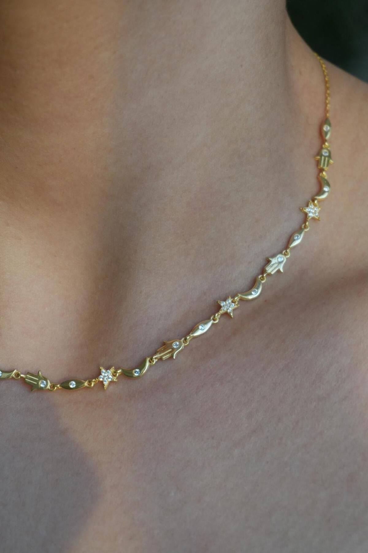 minimojewels 925 Gümüş | Moonstar Mix Kolye