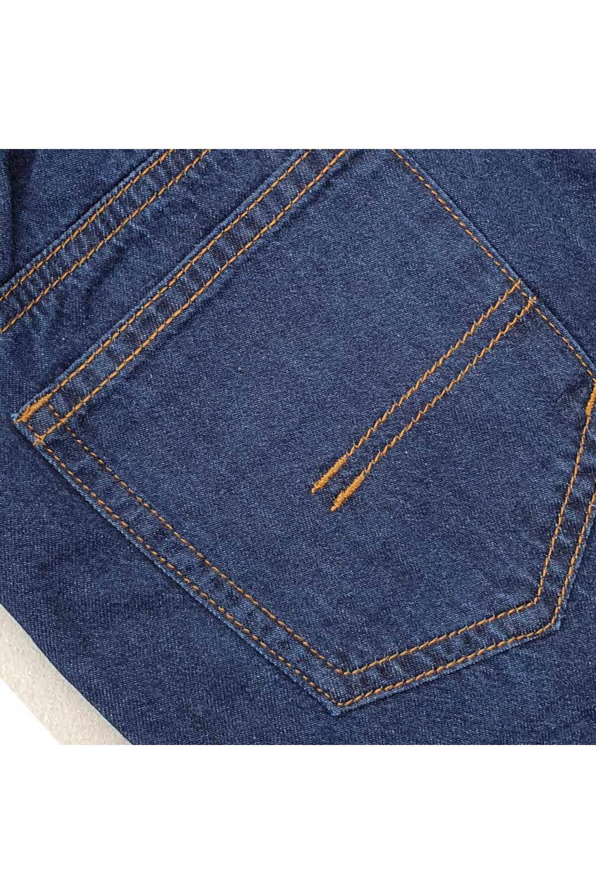 Giordano-Junior Cotton Denim Jeans - Comfortable Mid-Rise Tapered Fit with Elastic Waist 4