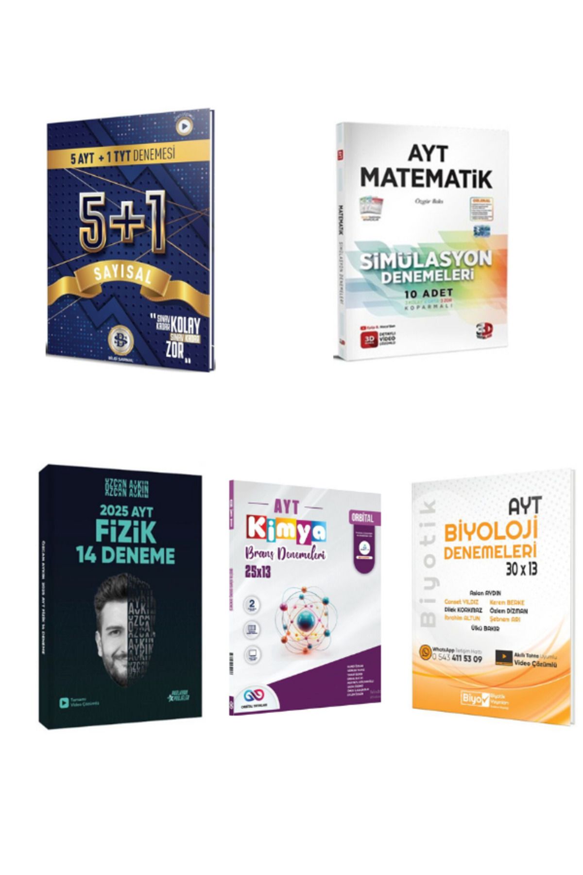 Miray Yayınları bilgi sarmal ayt sayısal 3d ayt mat özcan aykın ayt fizik orbital kimya ve biyotik biyoloji deneme