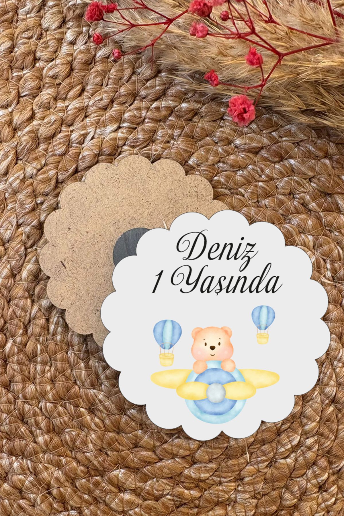 SK Gift Figürlü Ahşap Bebek Magnet Doğum Günü Hediyeliği Baby Shower Yenidoğan Magnet 35 Adet