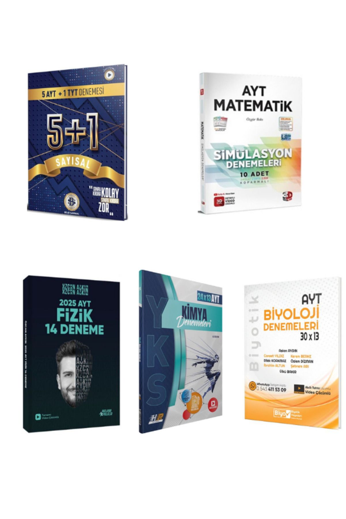 Miray Yayınları bilgi sarmal ayt sayısal 3d ayt mat özcan aykın ayt fizik hız renk kimya ve biyotik biyoloji deneme