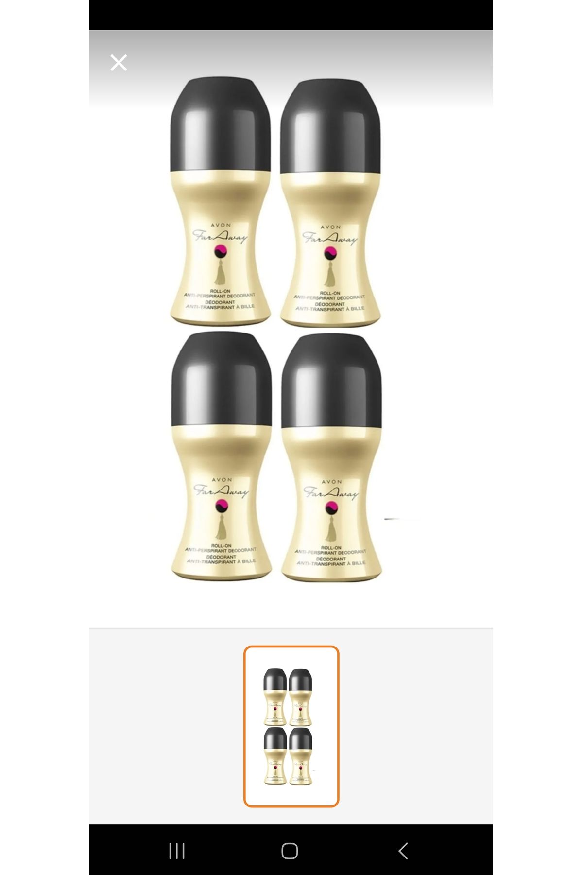 AVON For away rollon deodorant 4lü