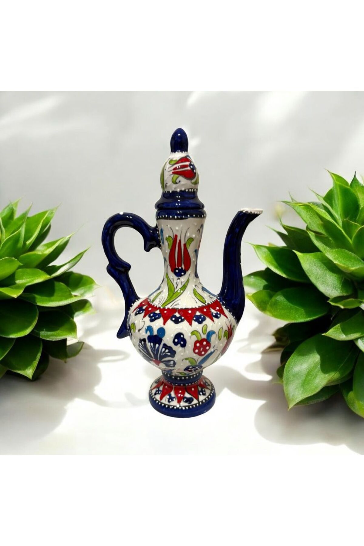 NADİR El Yapımı Çini İbrik Vazo 25 cm