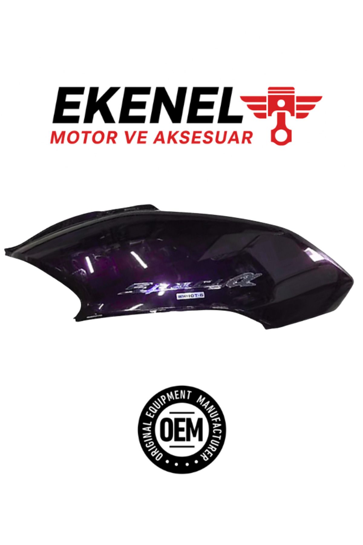 OEM Honda Alpha 110 Sele Altı Sol Kapak Etiketli Mor | OEM Yedek Parça