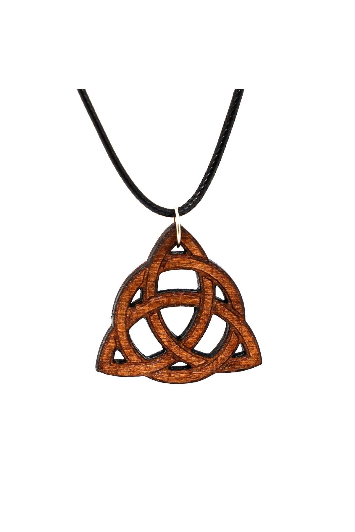 666 Kelt Celtic Düğüm Trinity Kolye Sembol Rölyef Kolye Kabartmalı El Yapımı Tahta 4cm Unisex Hediyelik