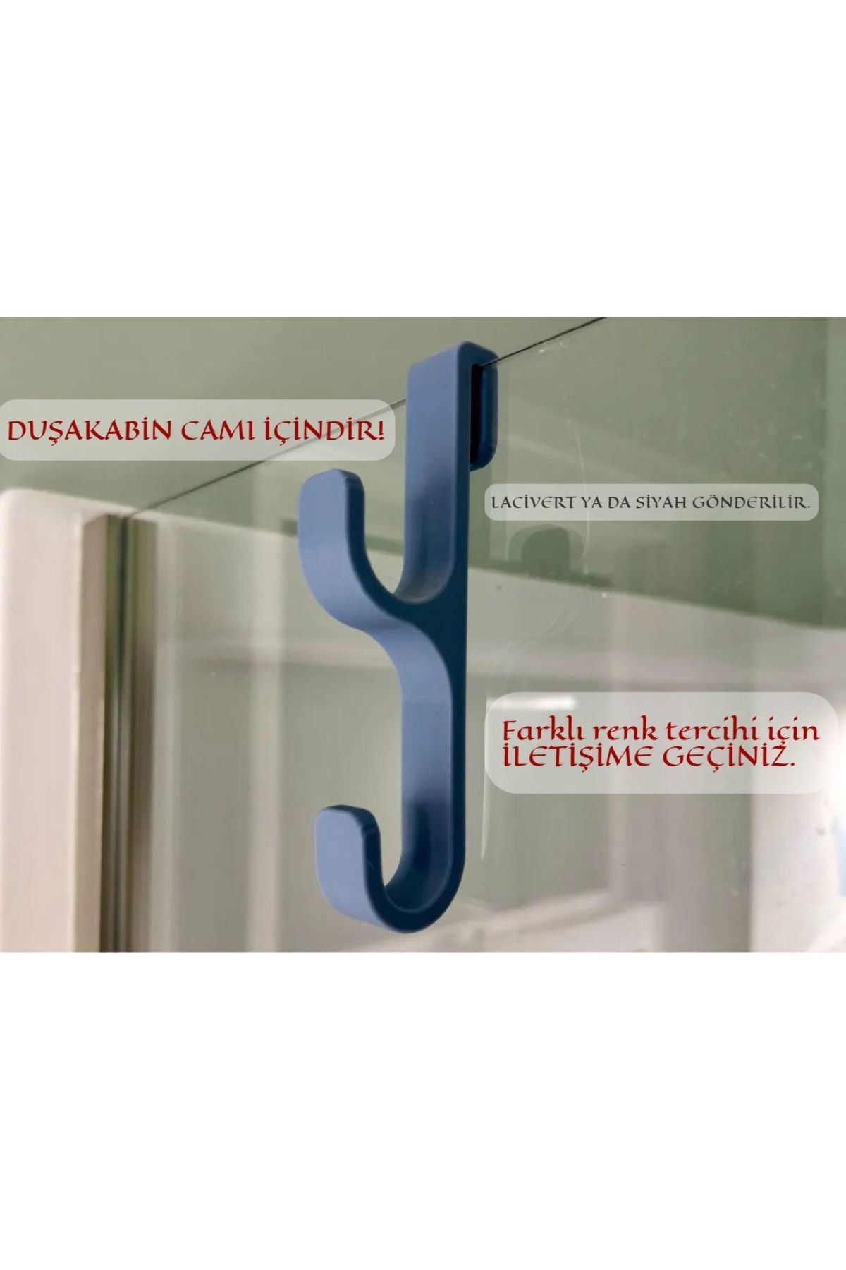Filkorium3D Duşakabin Camı havlu askısı - Banyo Askısı - Banyo Düzenleyici - Havlu Askısı (1 adet)