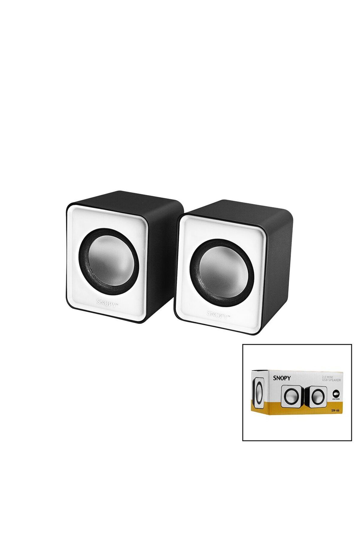 Modafiks SNOPY SN-66 BEYAZ USB 2.0 MULTİMEDYA 1+1 HOPARLÖR SPEAKER SET 6W (5122)