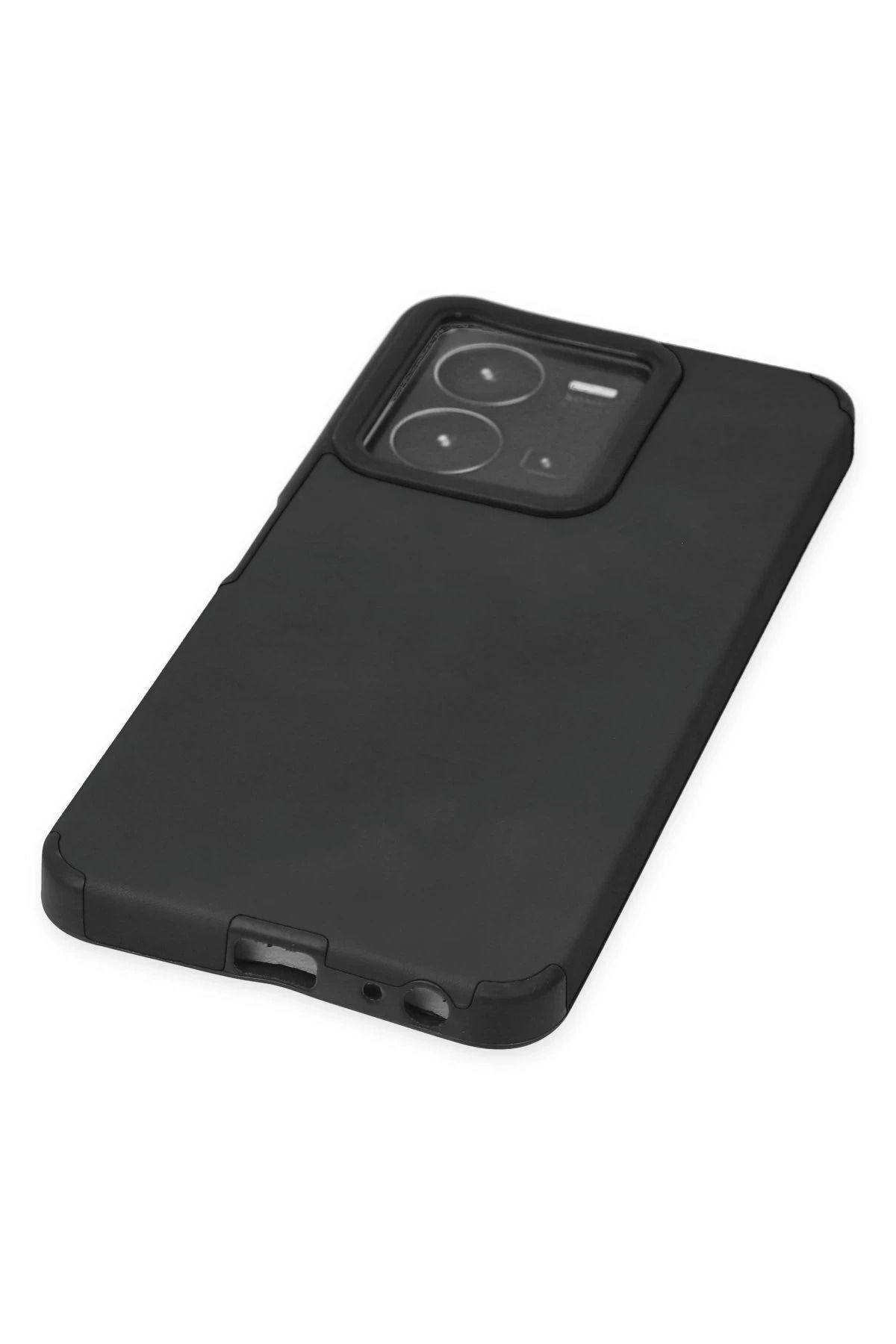 NewFace Vivo Y35 Kılıf Loop Deri Silikon - Siyah HNZRN