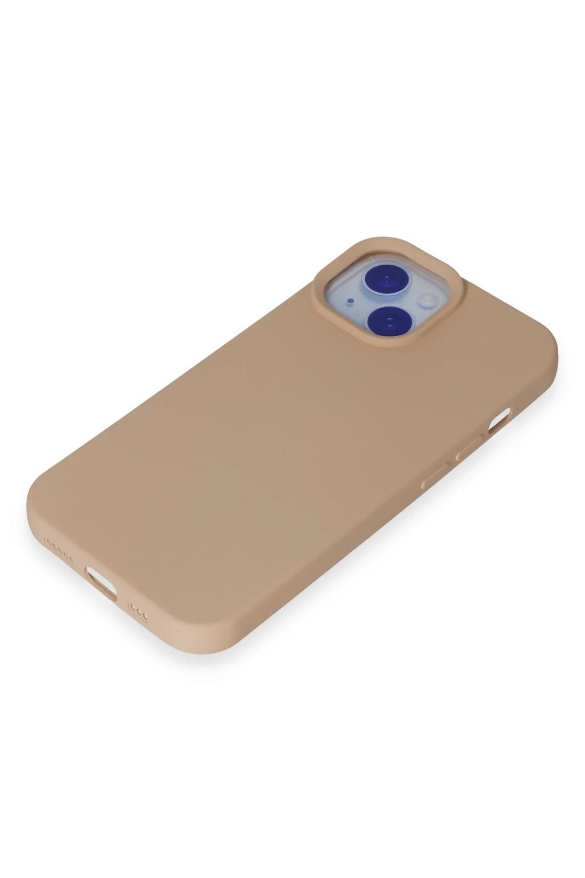NewFace iPhone 15 Uyumlu  Kılıf Nano içi Kadife Silikon - Pudra INSLM
